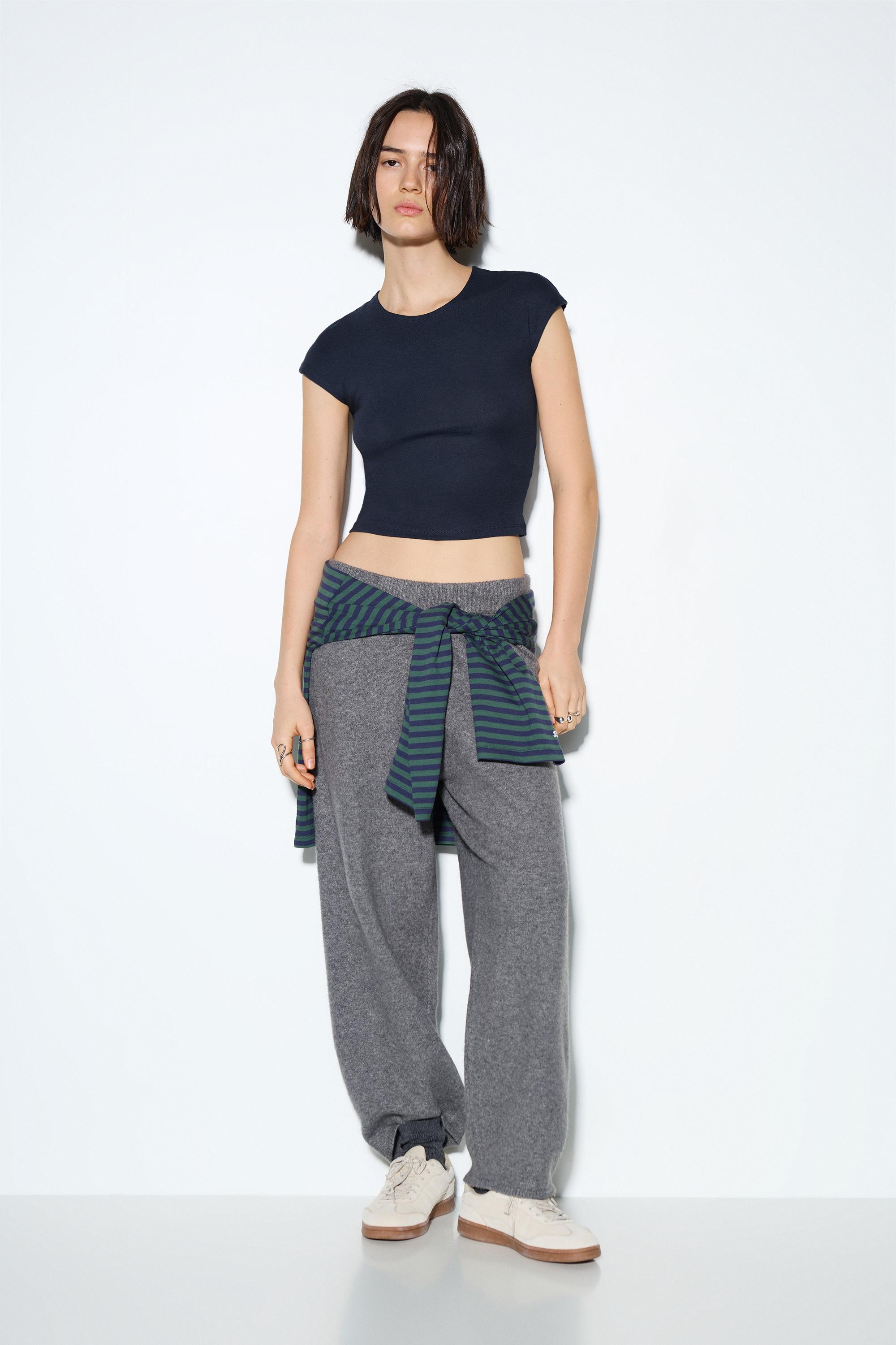 Dar Kesim Kısa Kollu Tişört - Görsel 90