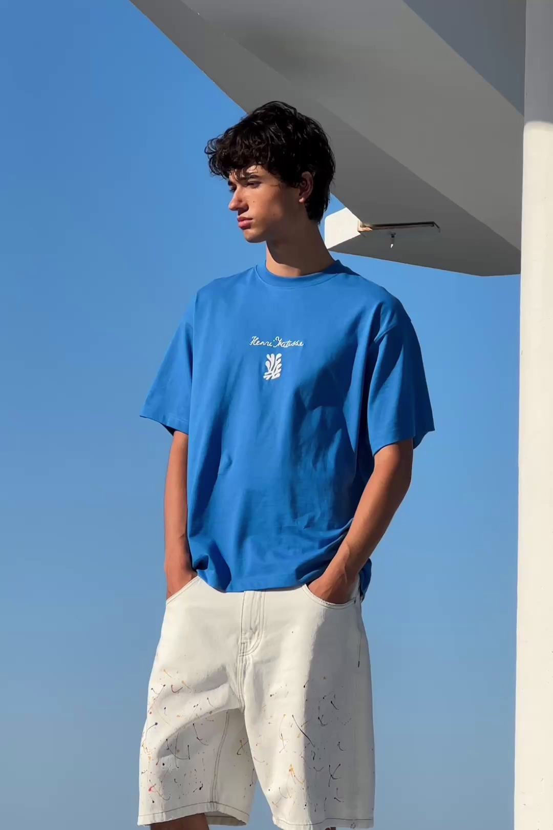 Blue Henri Matisse T-shirt - pull&bear