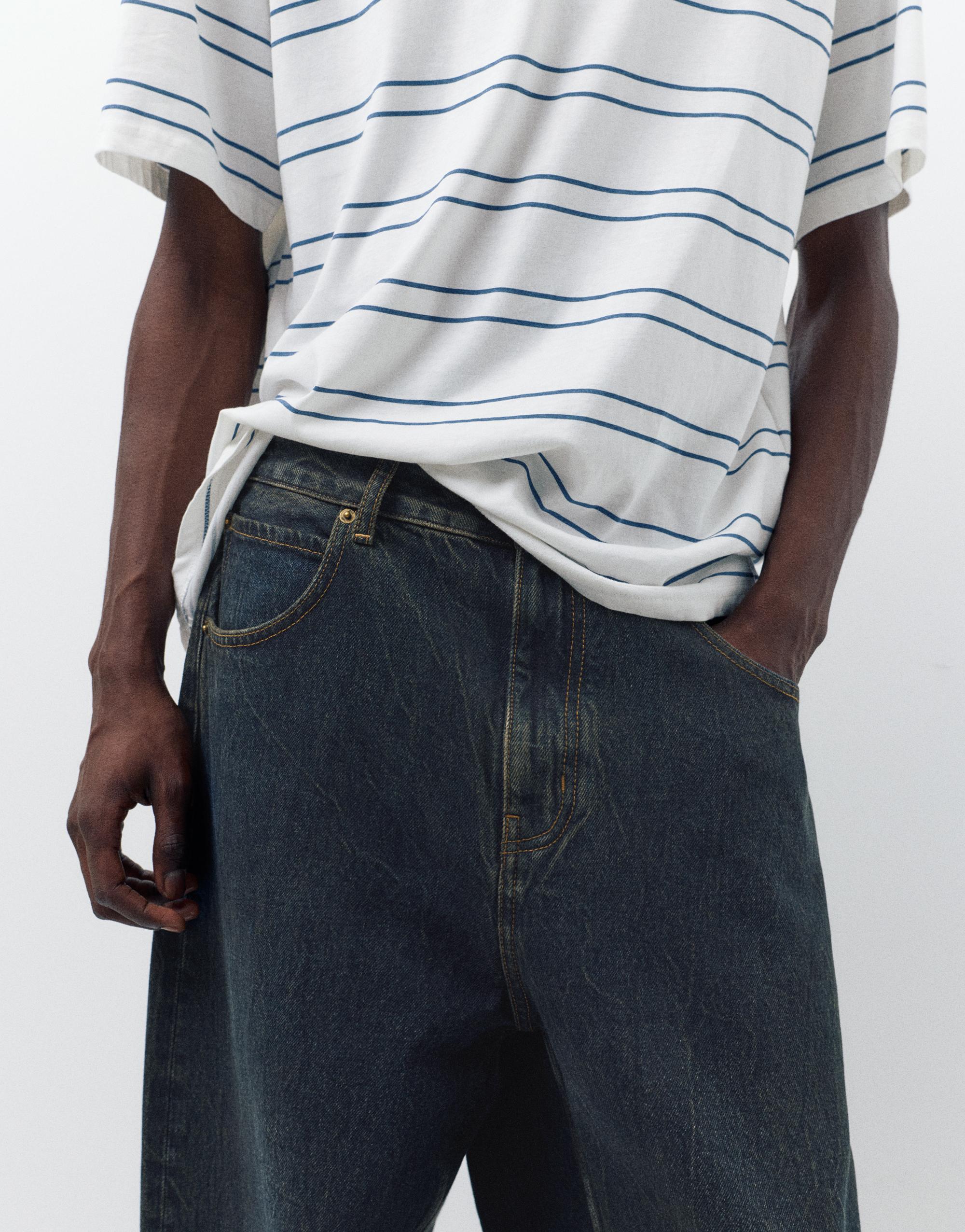 Relaxed fit baggy jeans — Dark blue