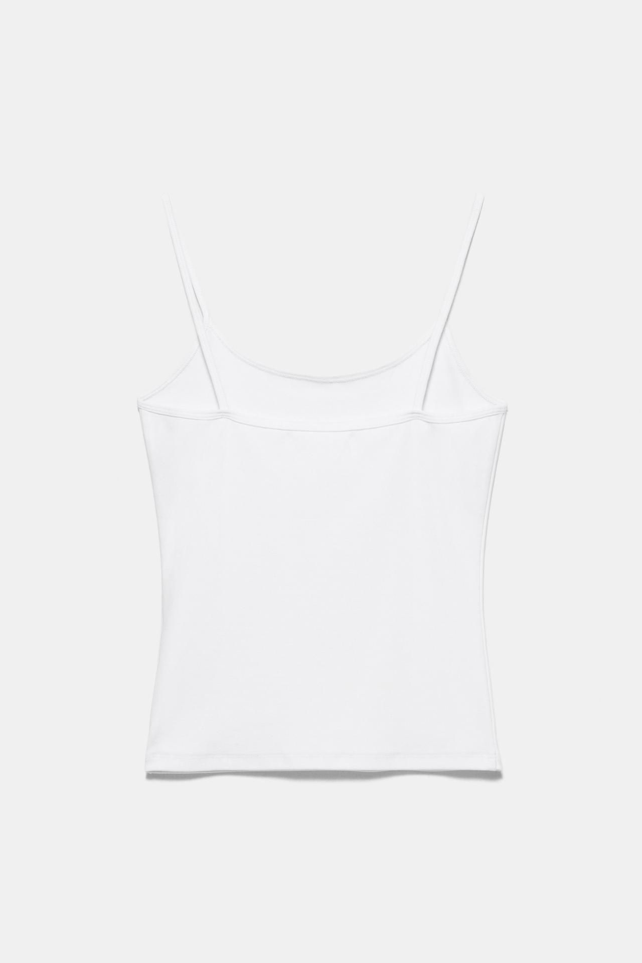 Thin strap top — White