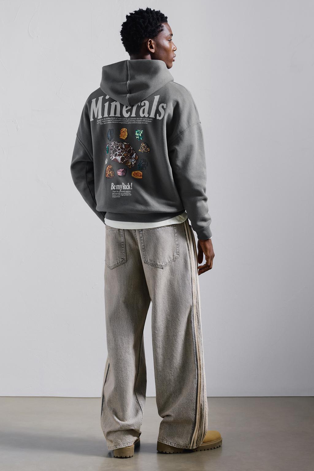 Mineral graphic hoodie pull&bear