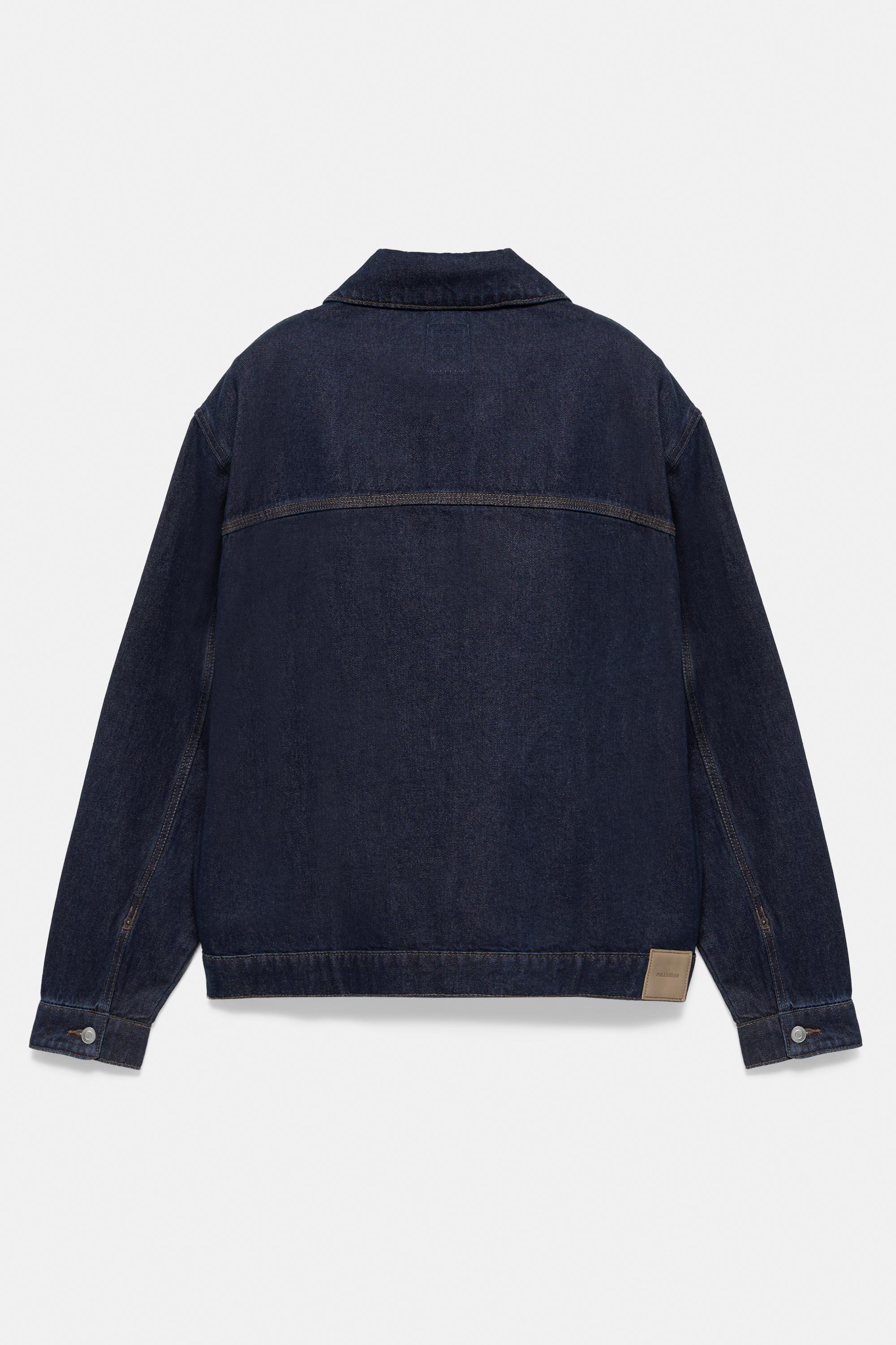 Multi-pocket denim jacket — Navy