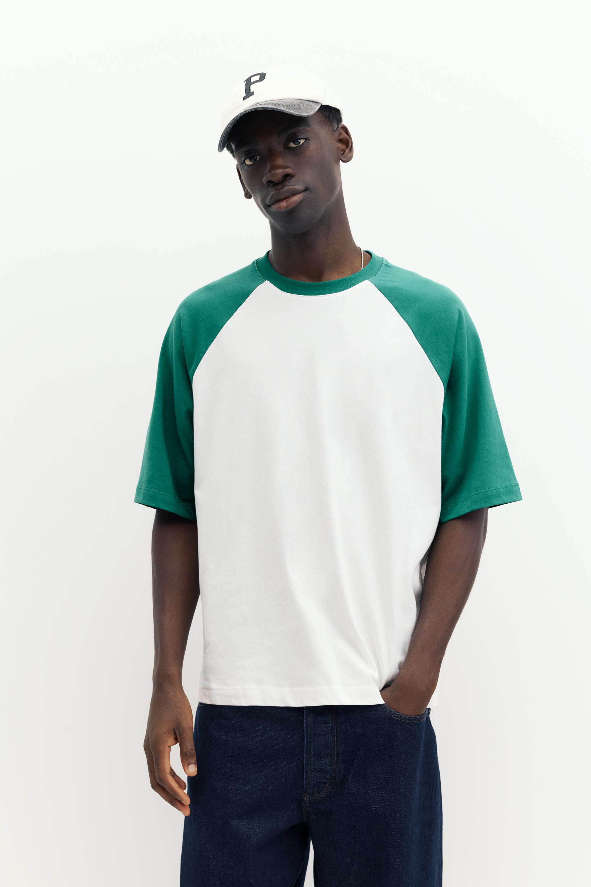 Raglan sleeve T-shirt — Green