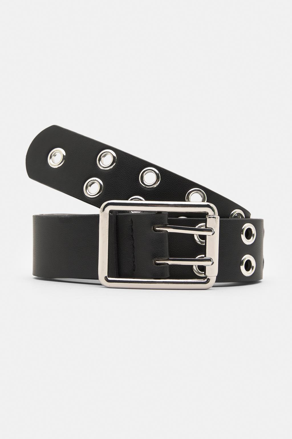 Ceinture en similicuir à œillets pull&bear