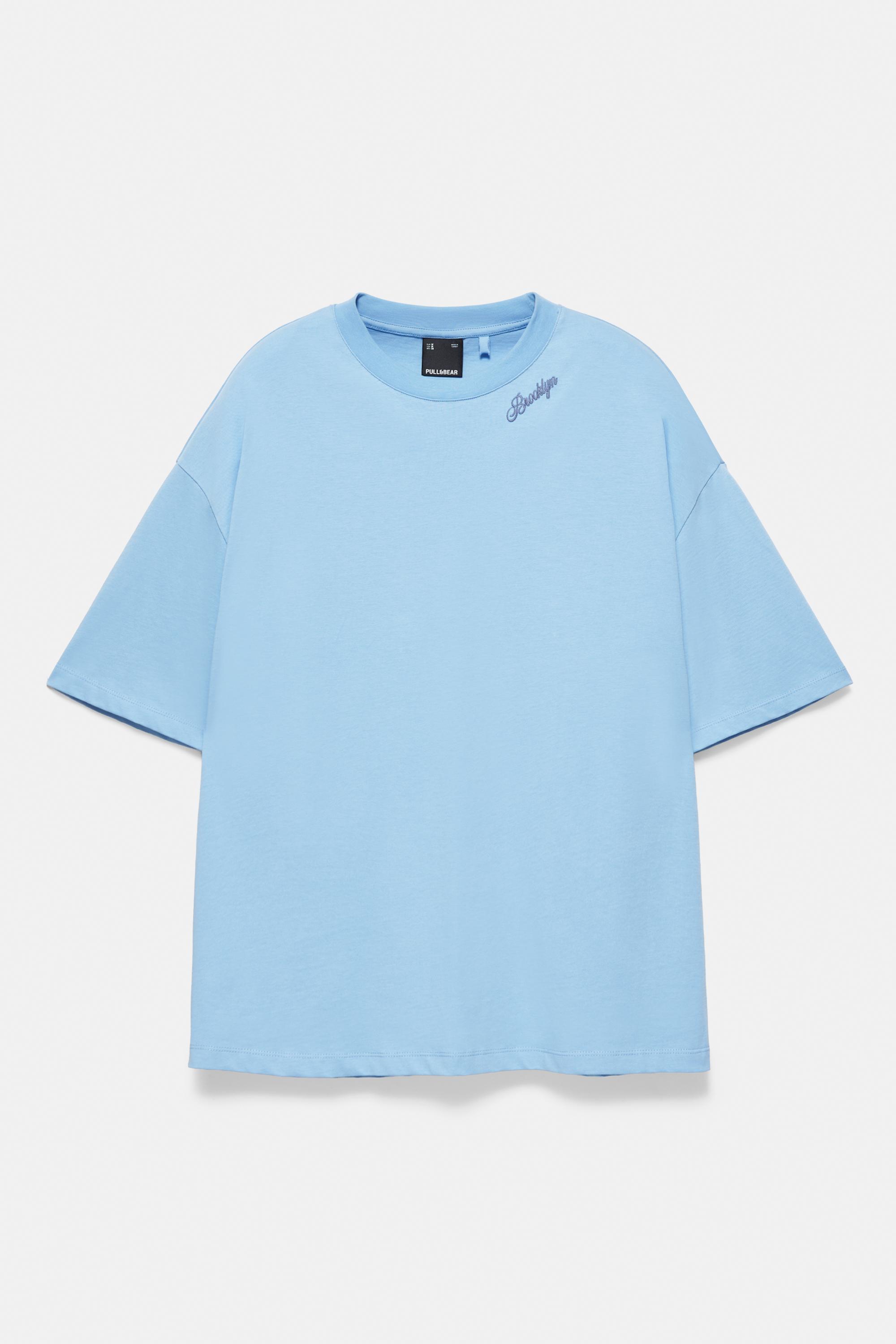 İşlemeli relaxed fit Tişört