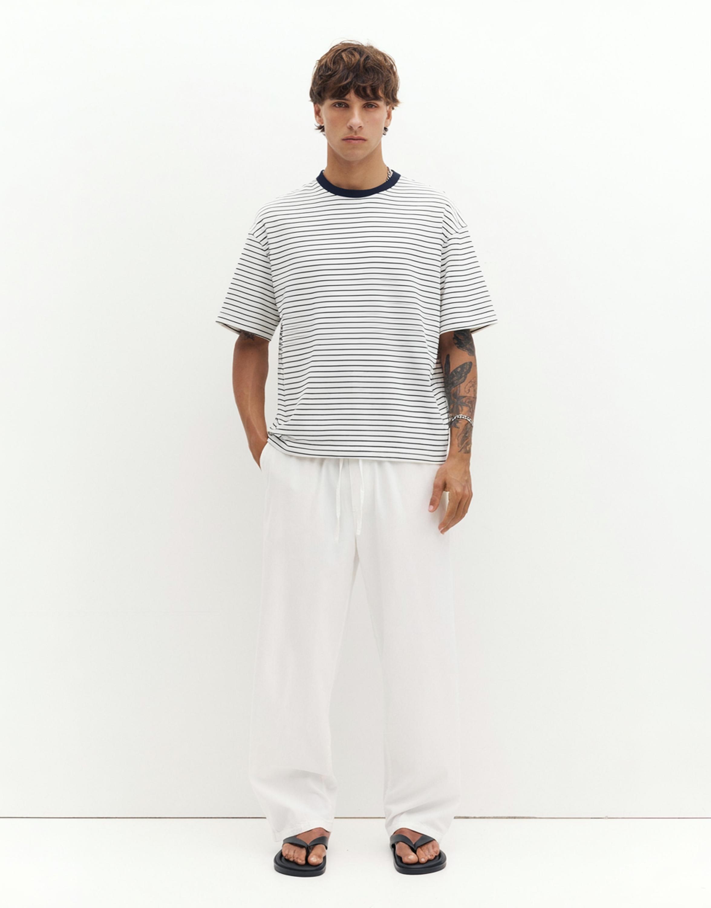 Denim joggers — Ecru