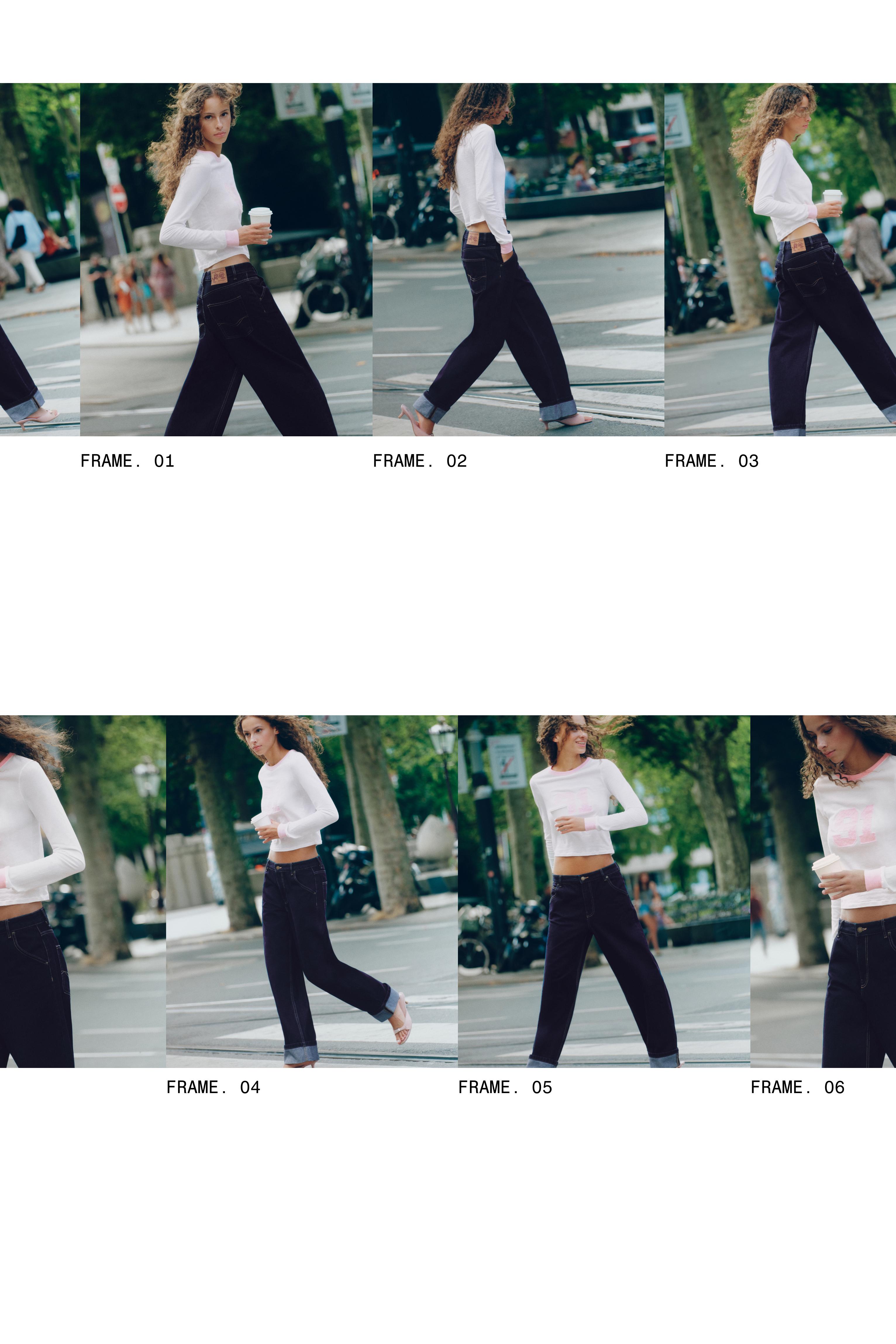Turn-up hem jeans — Dark navy