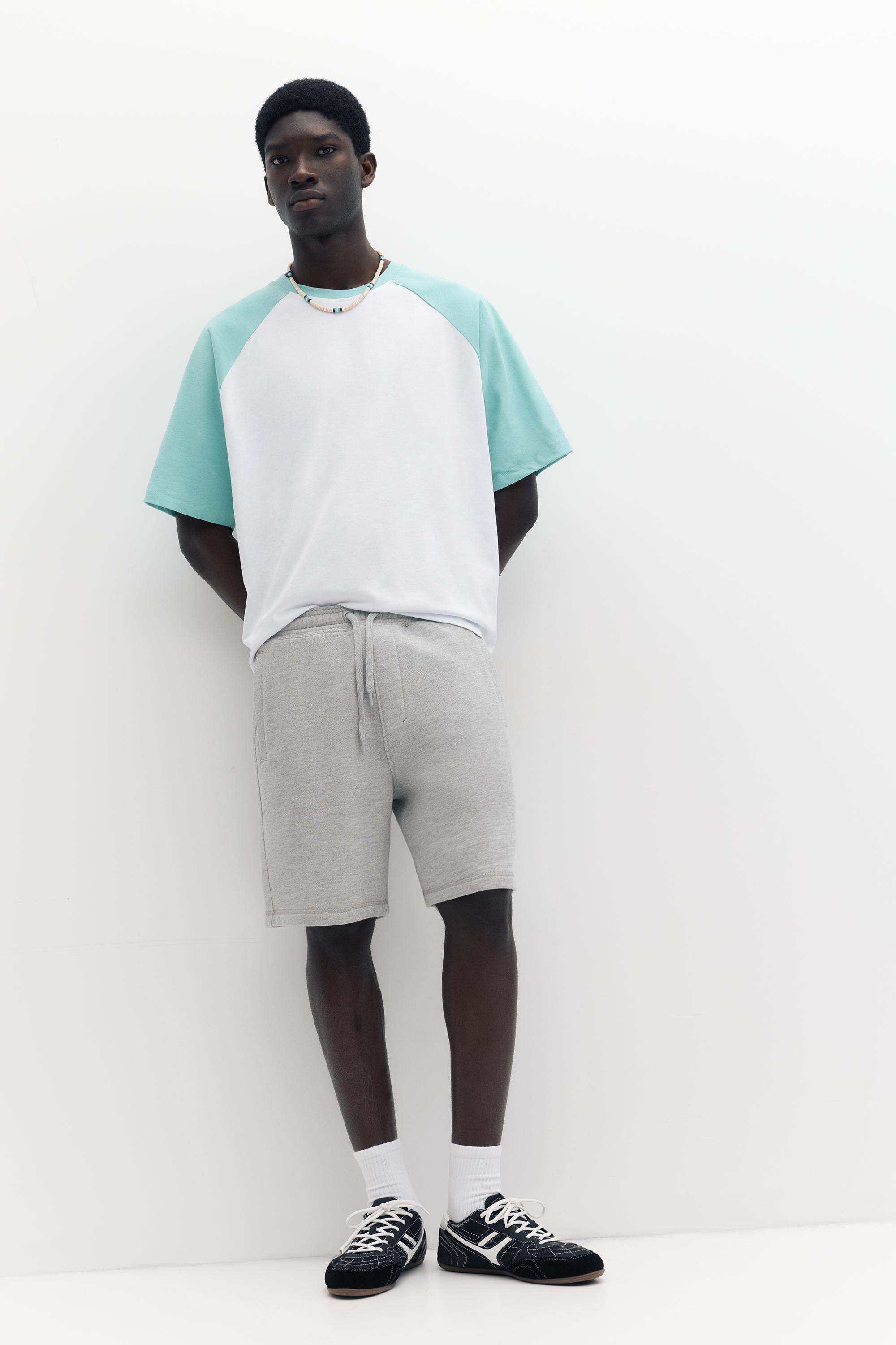STWD jogger Bermuda shorts — Grey marl