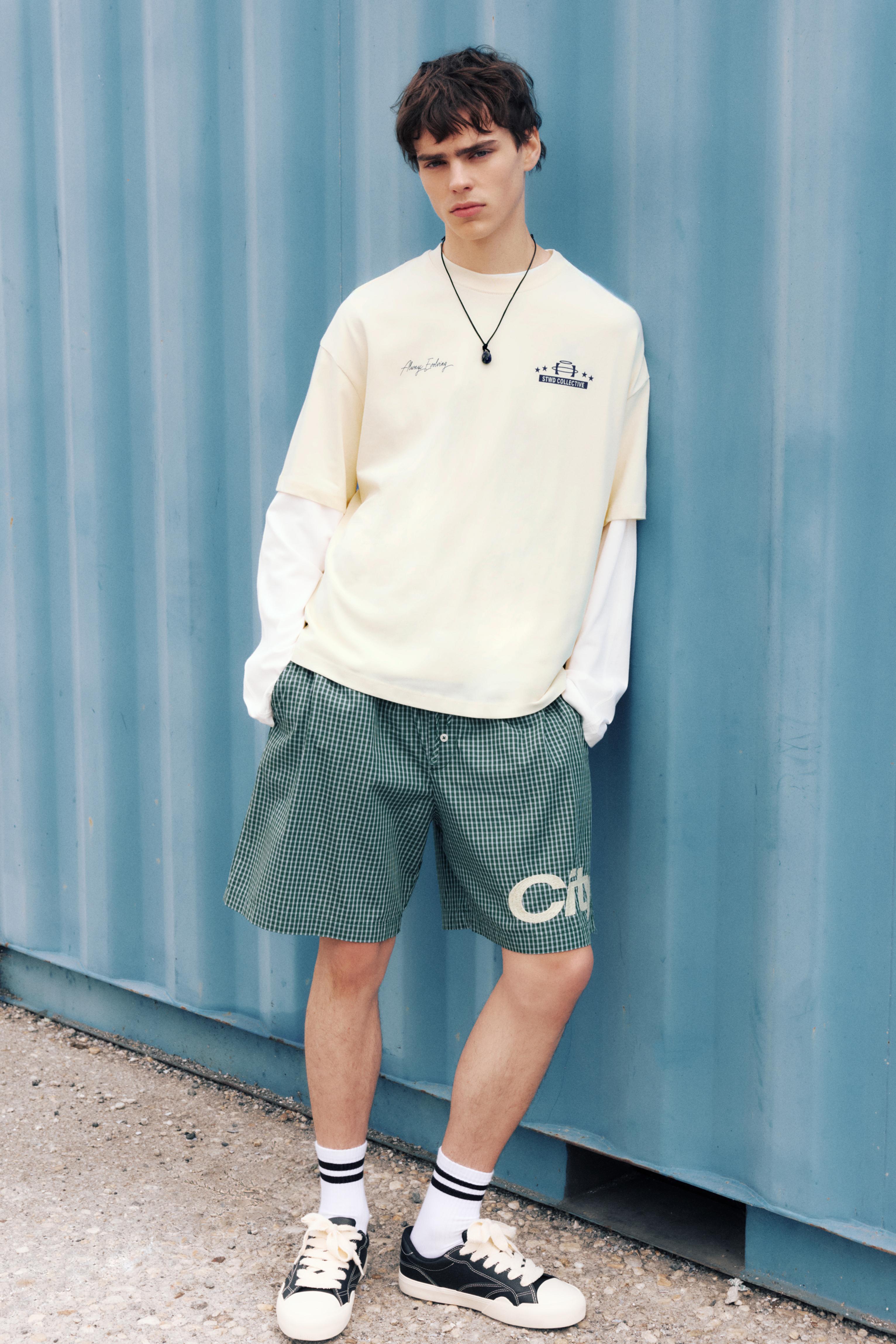 STWD boxy-fit graphic T-shirt — Lime