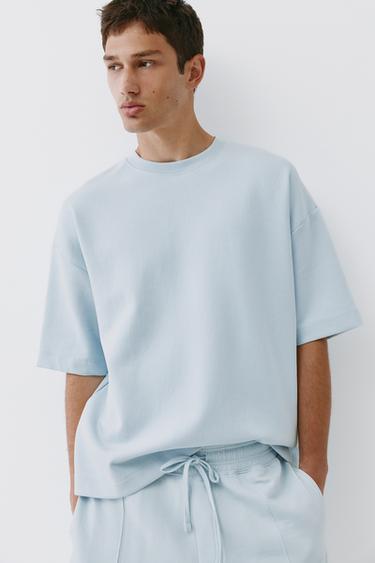 Interlock short sleeve sweatshirt — Sky blue 3
