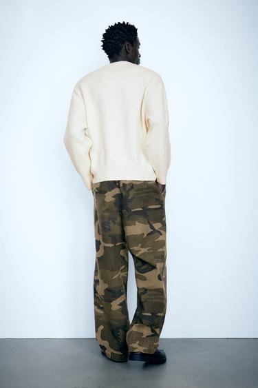 Printed baggy chino trousers — Hunting green 3