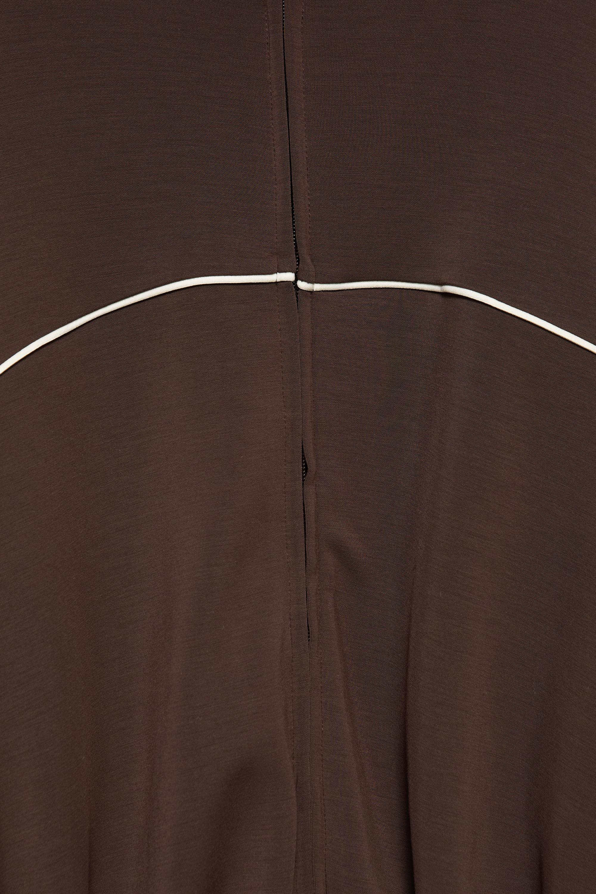 Flowy jacket with contrast trims — Brown