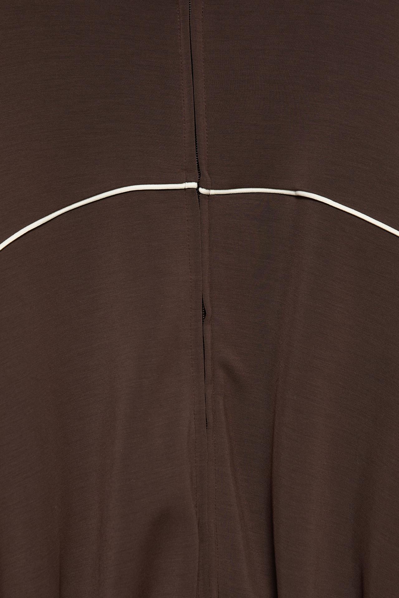Flowy jacket with contrast trims — Brown