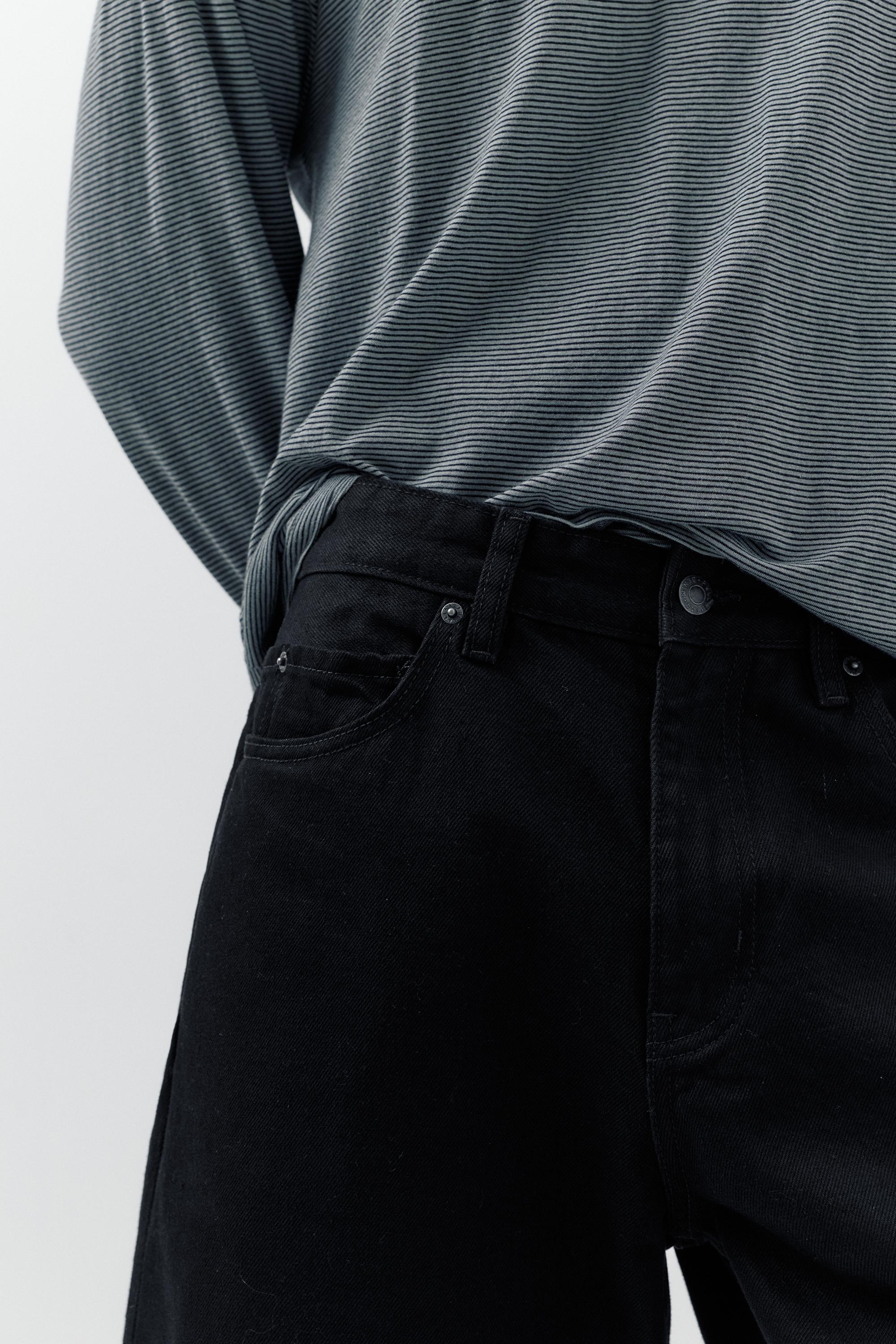 Standard denim Bermuda shorts — Black