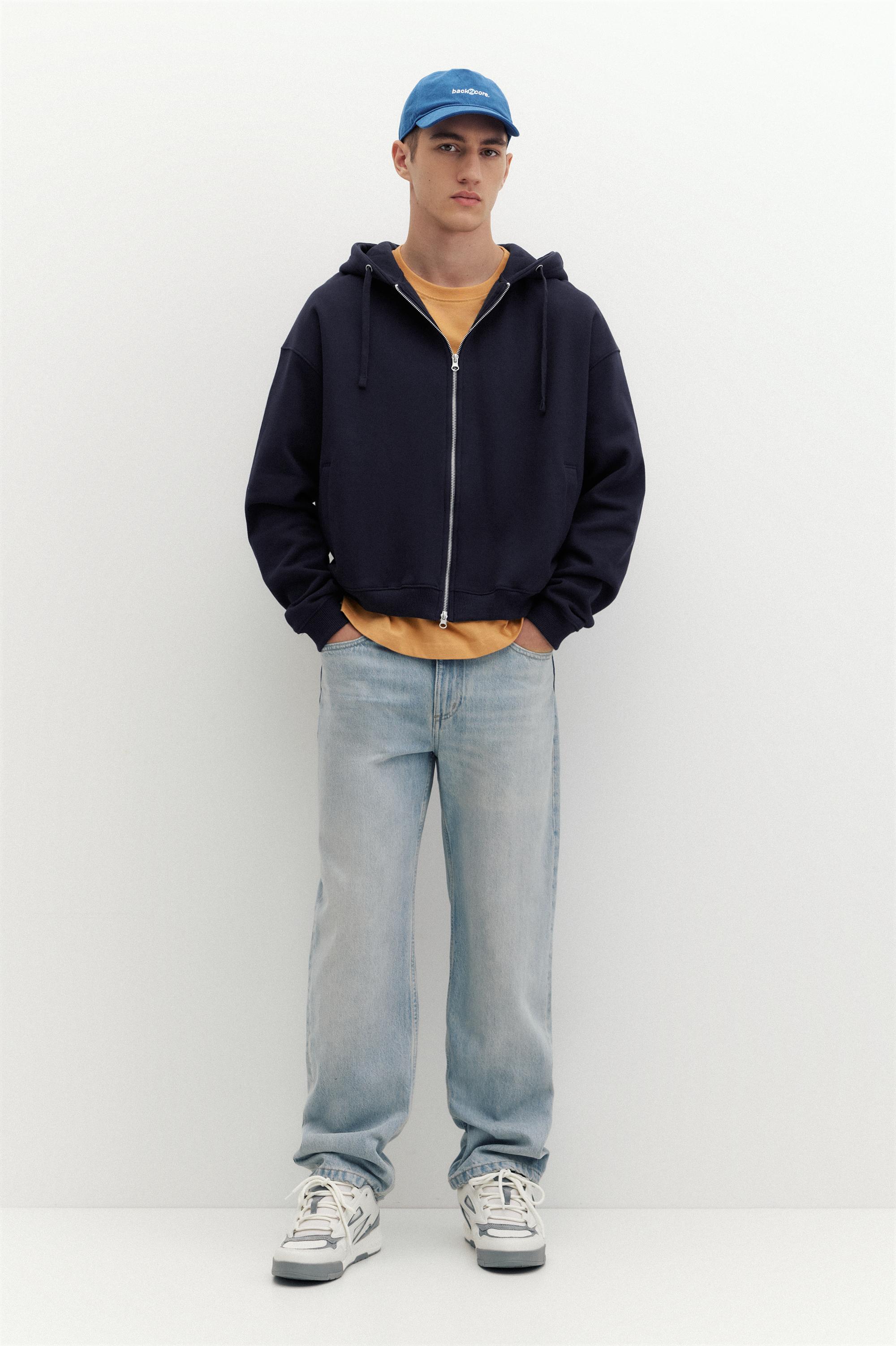 Zip-up hoodie — Navy