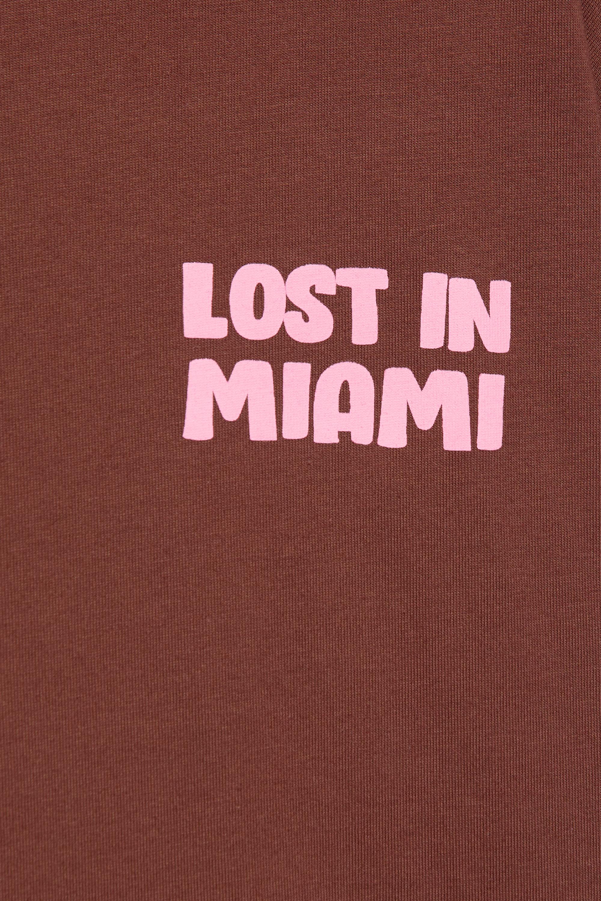 Oversize graphic T-shirt — Brown