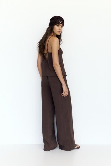 Flowing strappy top — Brown 3