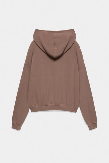 Hoodie with zipper — Brown 8