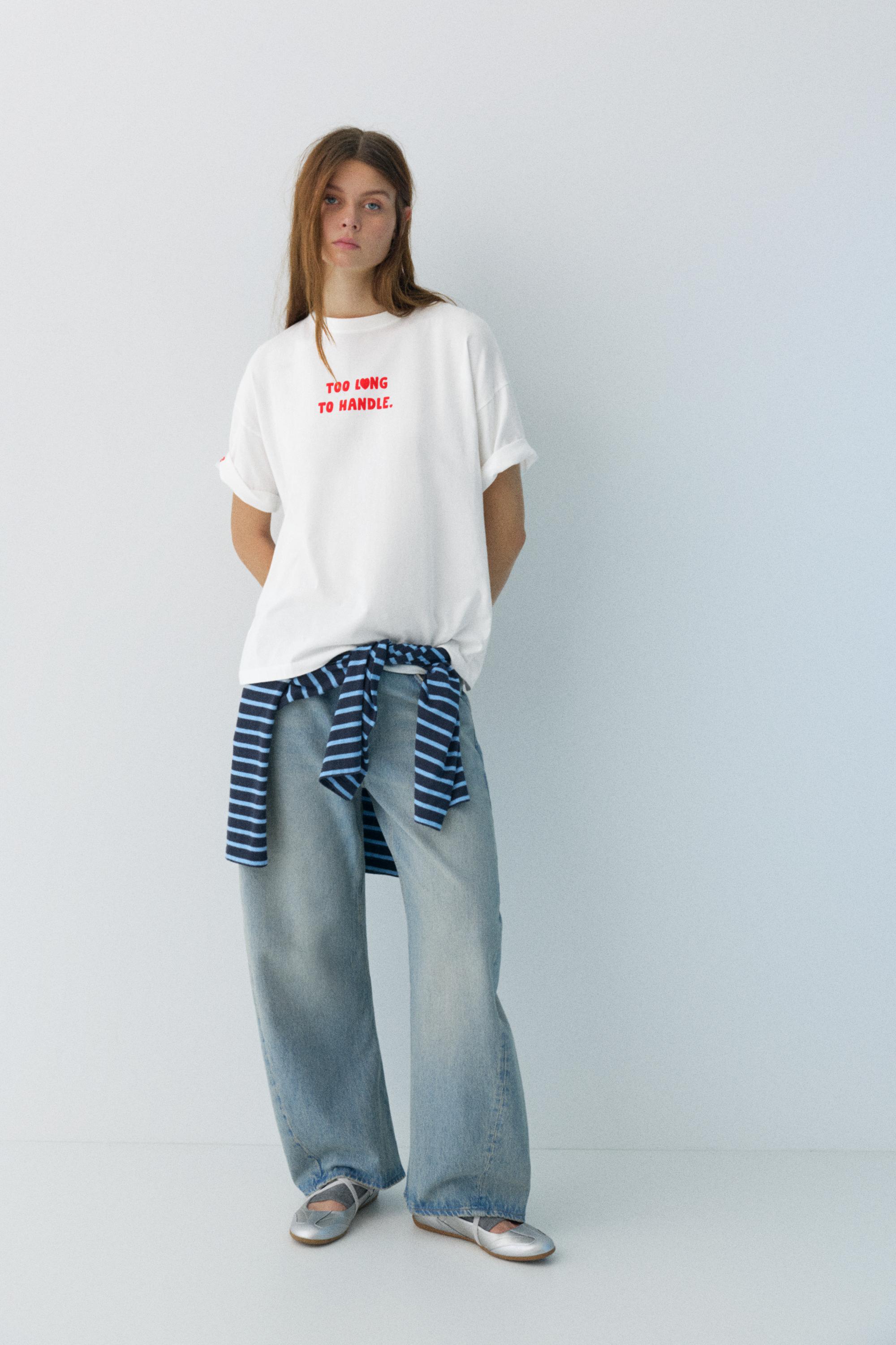 Köpek grafik baskılı ve yazılı t-shirt - Görsel 4