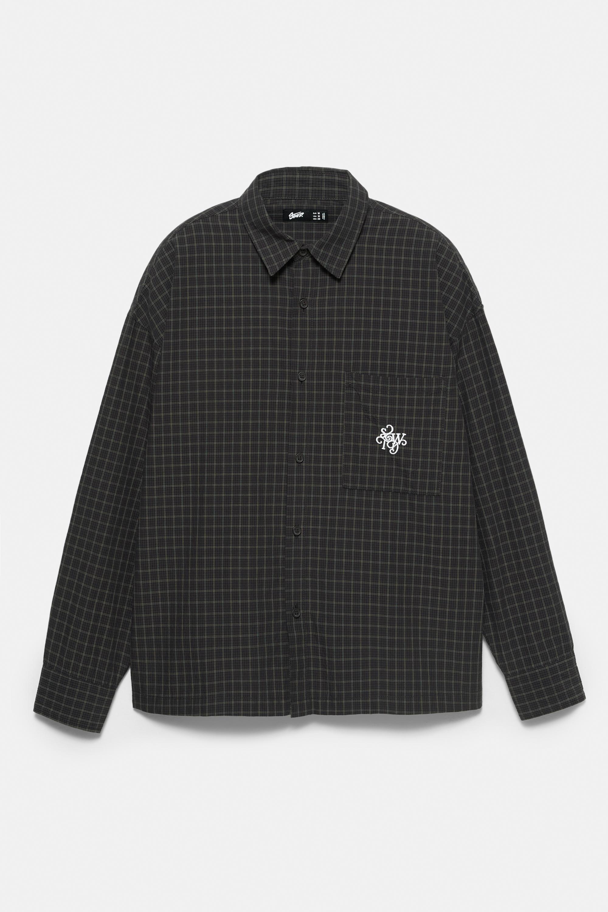 STWD işlemeli ekose gömlek - Görsel 3