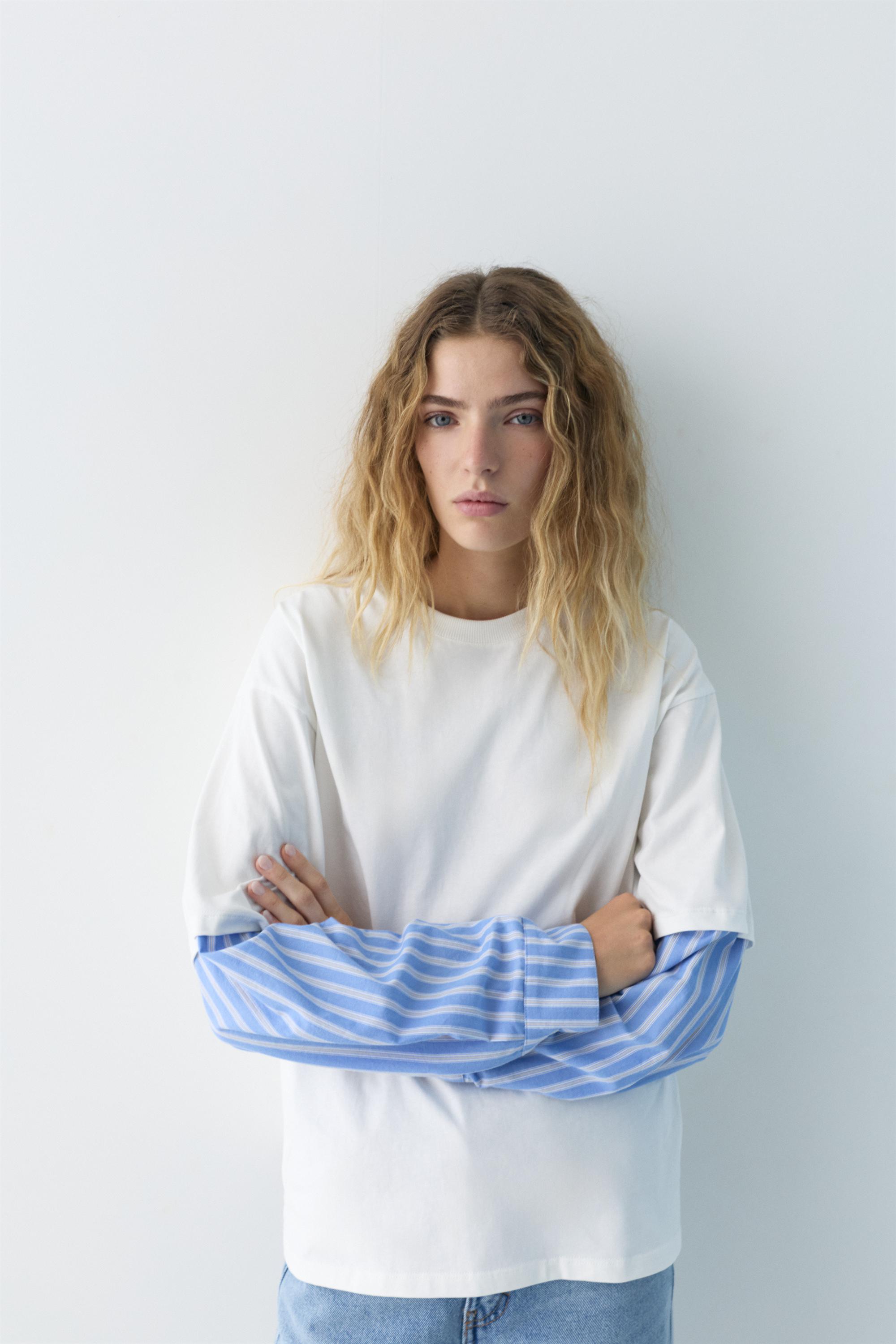Double sleeve shirt T-shirt — Sand