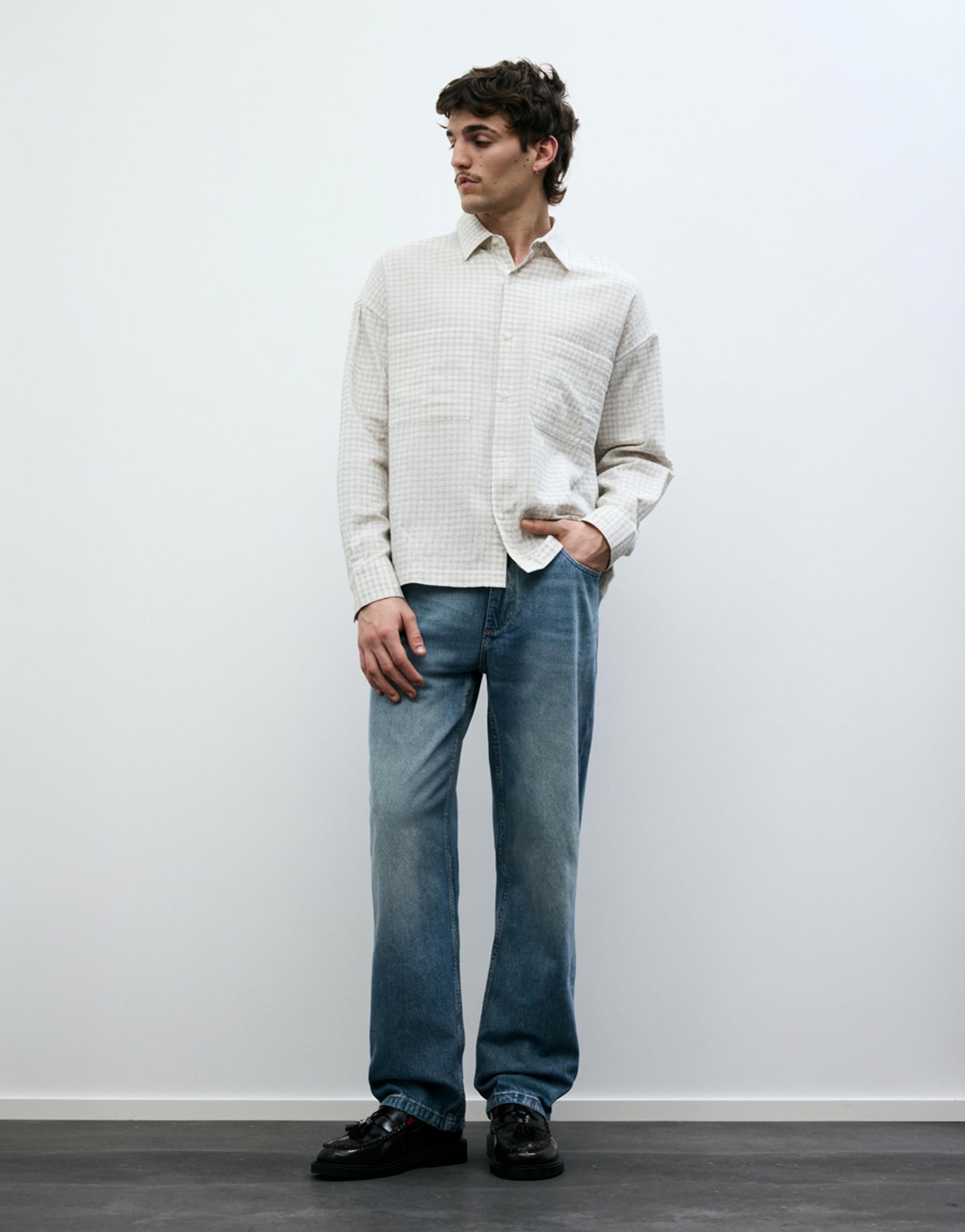 Cepli uzun kollu gömlek - Görsel 22