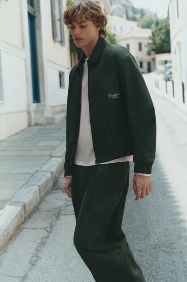 Embroidered jacket — Bluish green 4