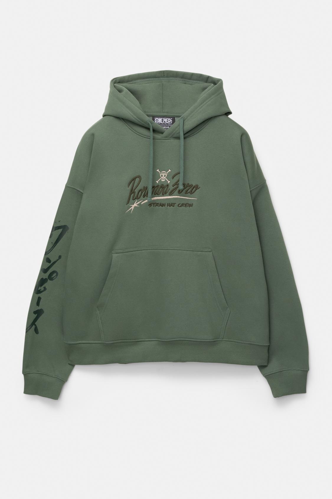 Sudadera One Piece Zoro Pull Sudadera One Piece Zoro Capucha PULL&BEAR