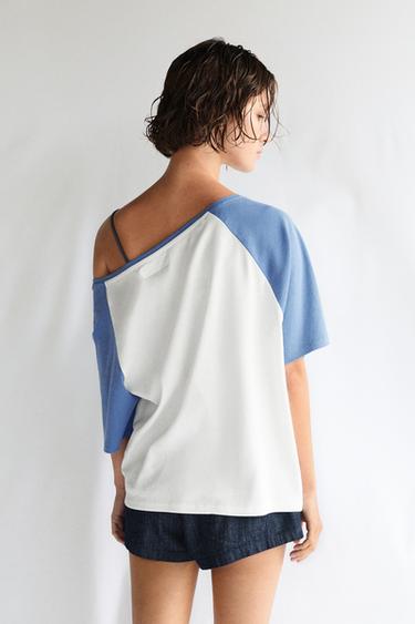Asymmetric graphic T-shirt — Ice 3