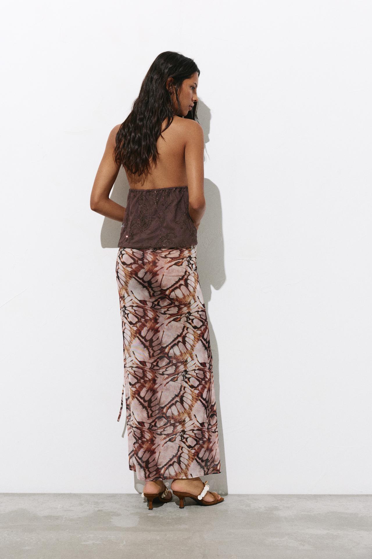 Sequin halter top — Brown