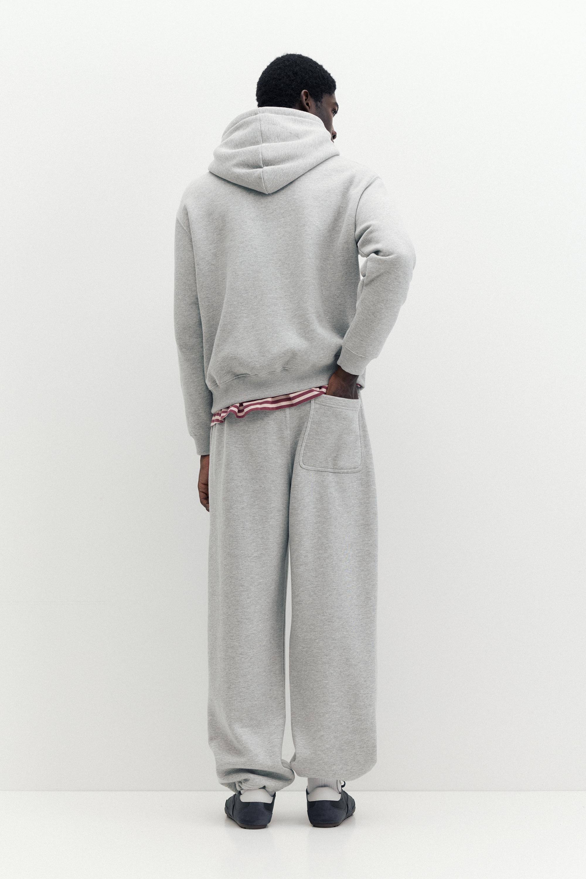 Baggy joggers — Grey marl