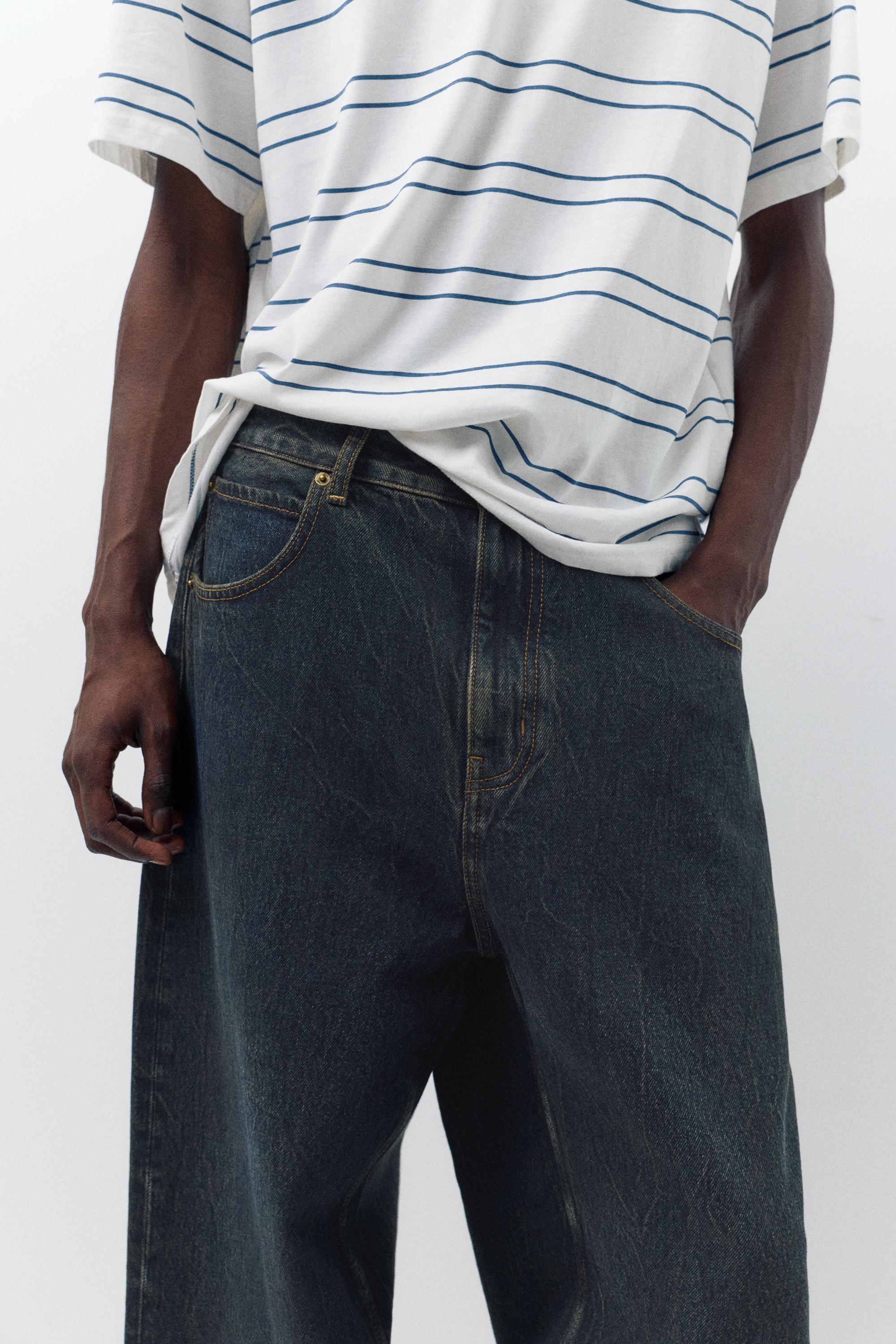 Relaxed fit baggy jeans — Dark blue