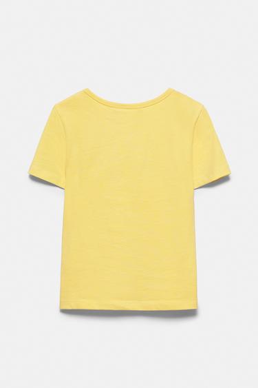 Short sleeve slogan T-shirt — Mustard 4