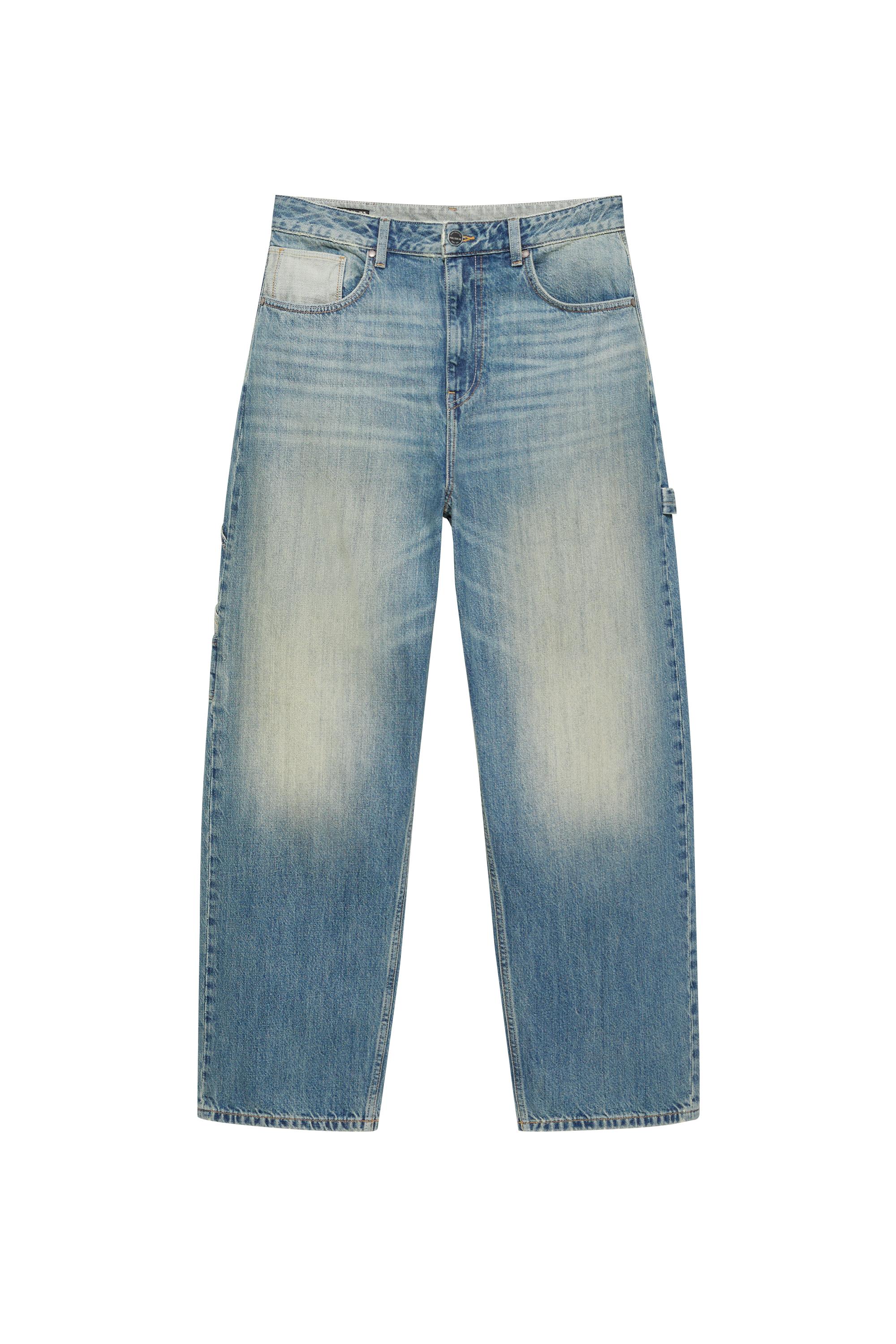 Pull&Bear Panelli baggy relaxed fit jean görsel 5
