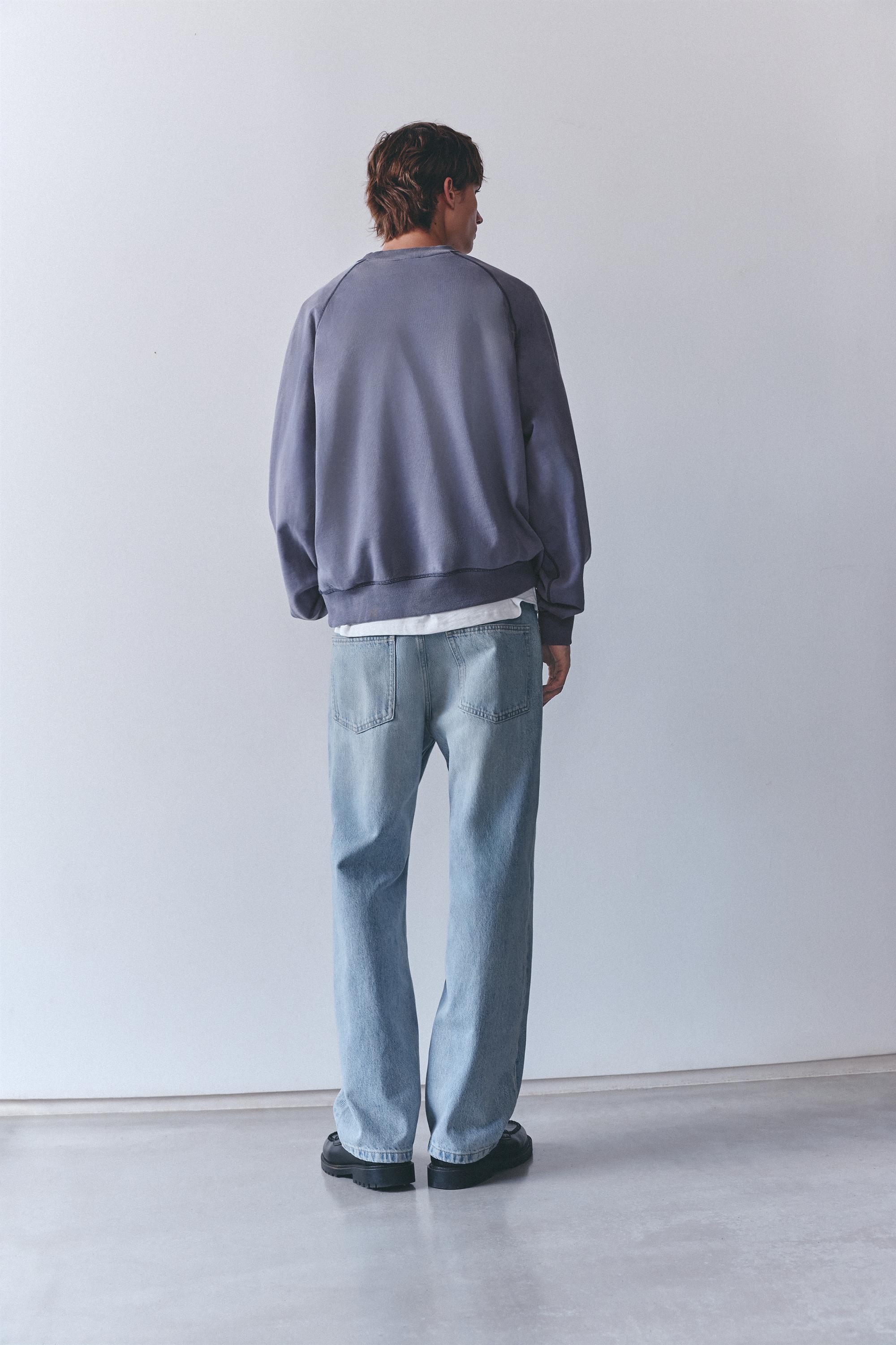 Boston round neck sweatshirt — Blue