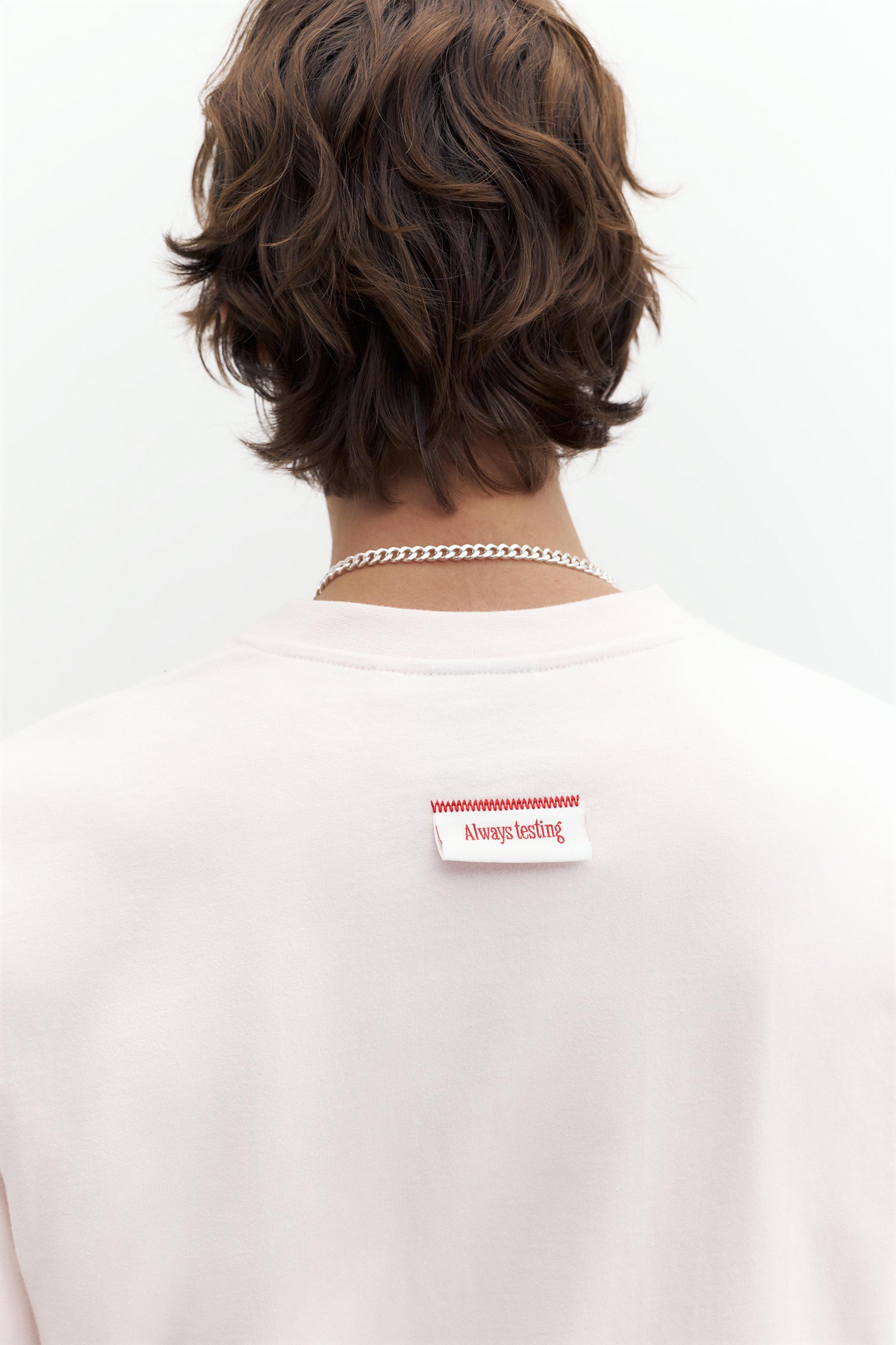 STWD Studio label T-shirt — Pastel pink