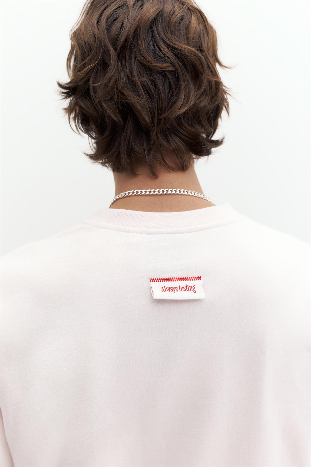STWD Studio label T-shirt — Pastel pink