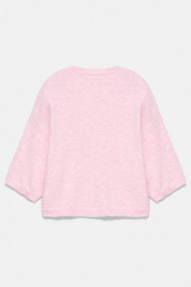 Short sleeve cardigan — Pink marl 5