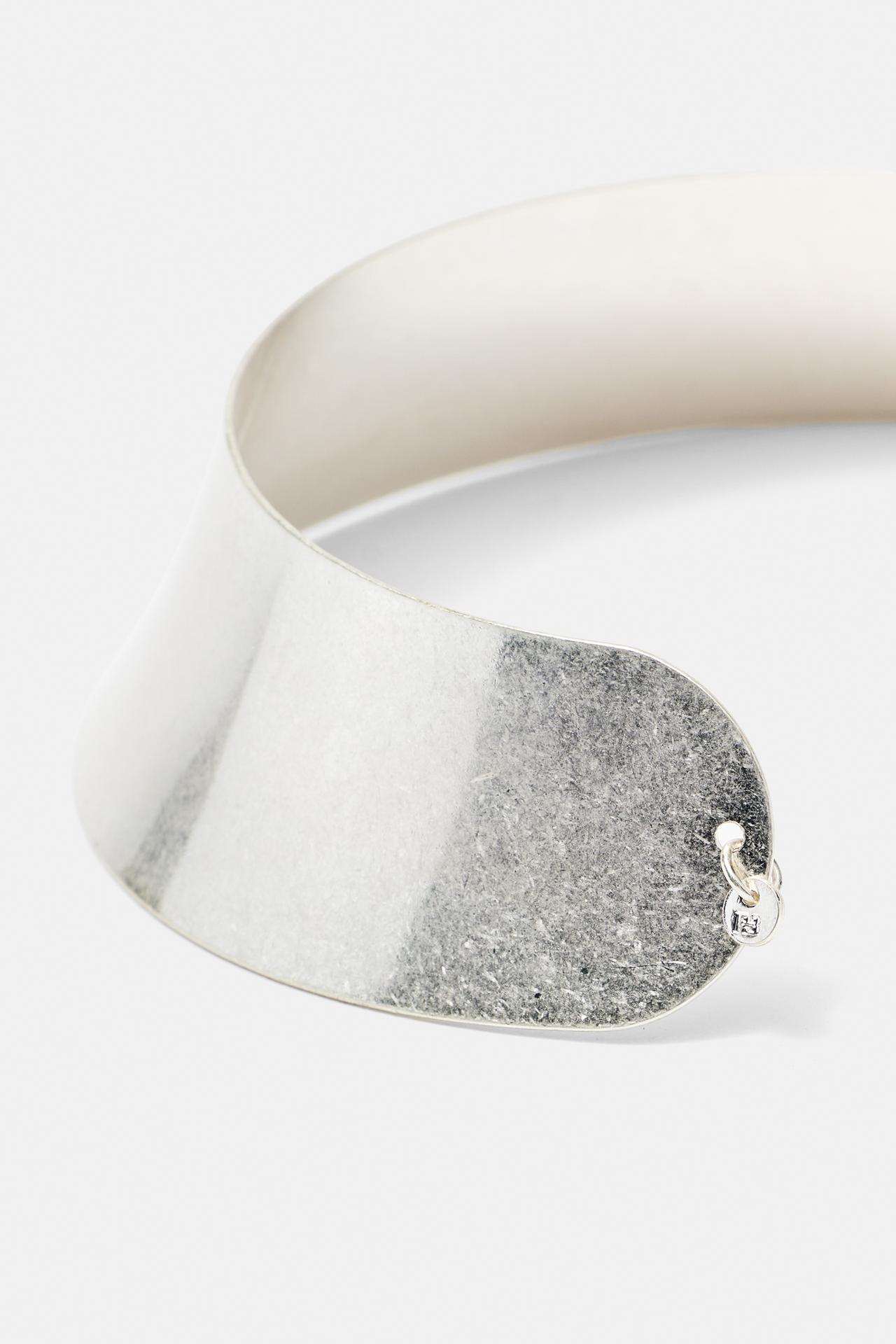 Wide smooth choker — Silver