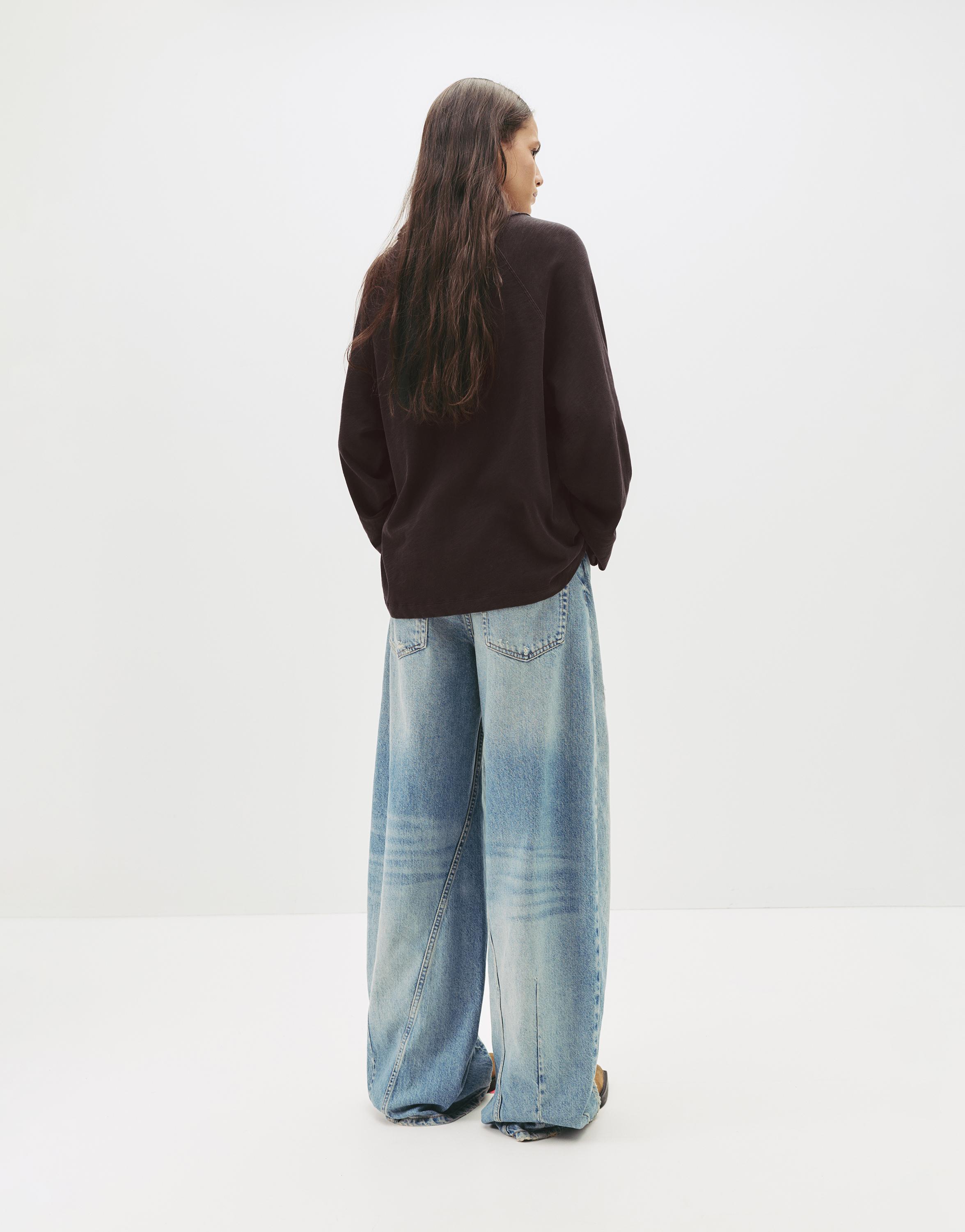 Uzun kollu reglan kesim t-shirt - Görsel 103