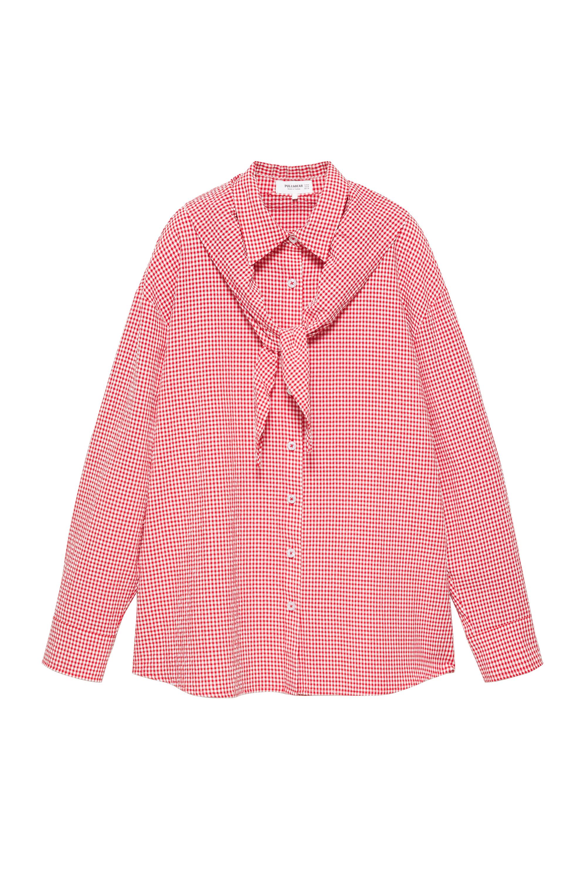 Pötikareli bandana gömlek - Görsel 11