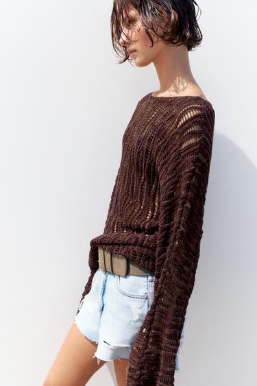 Cutwork jumper — Brown 2