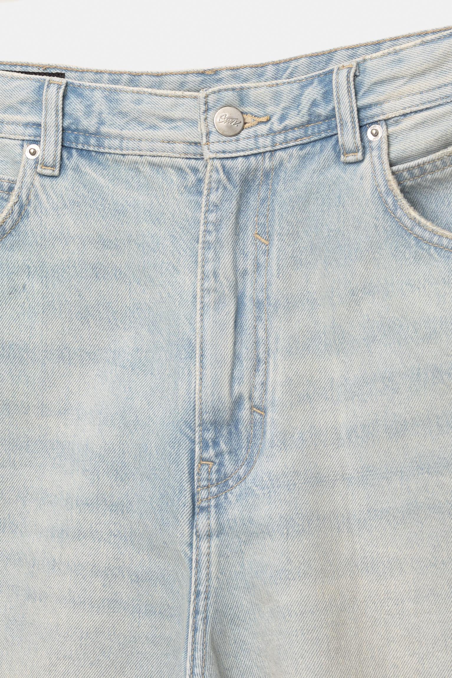Skater jorts — Pale indigo