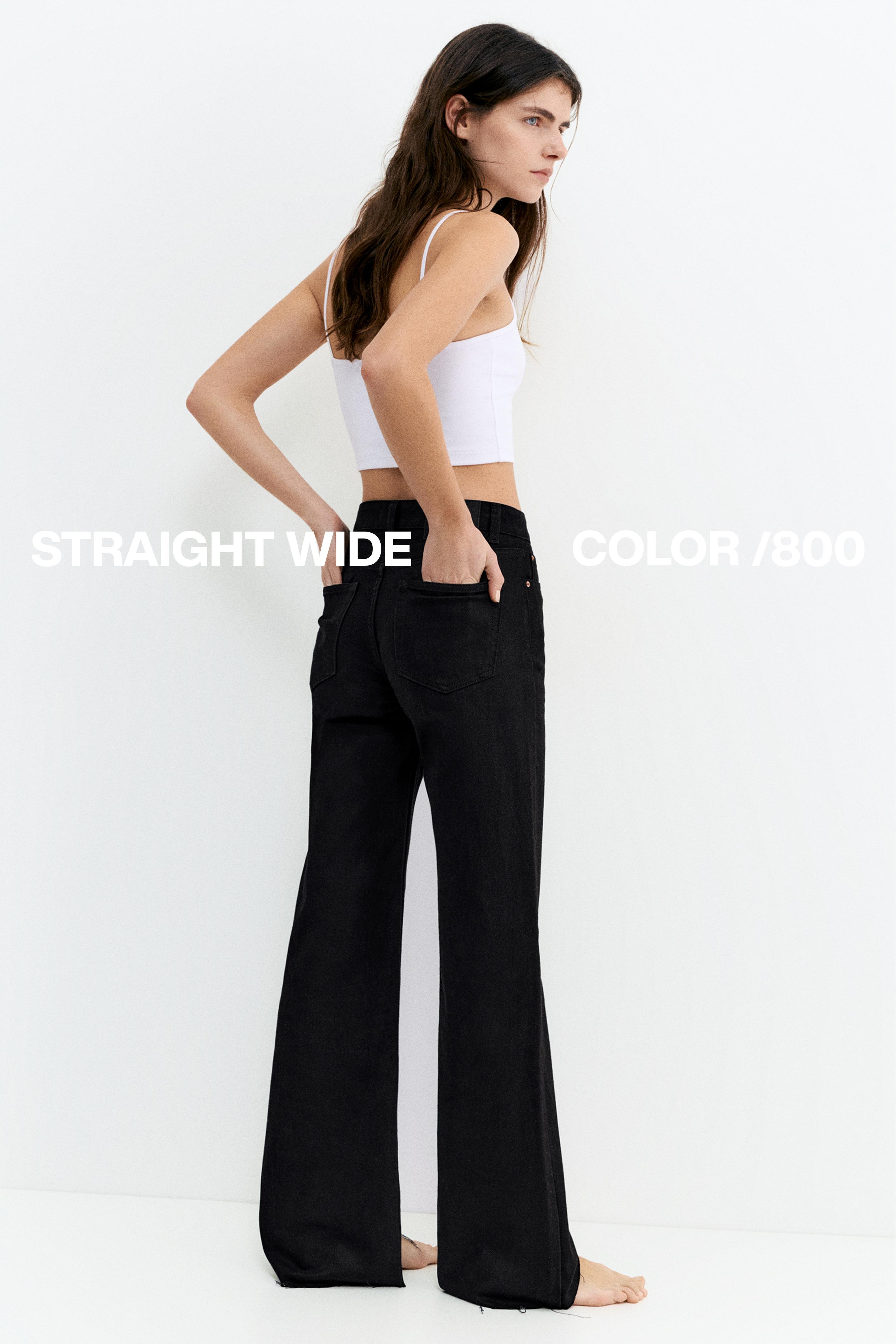 Yüksek bel geniş paça jean - Görsel 56