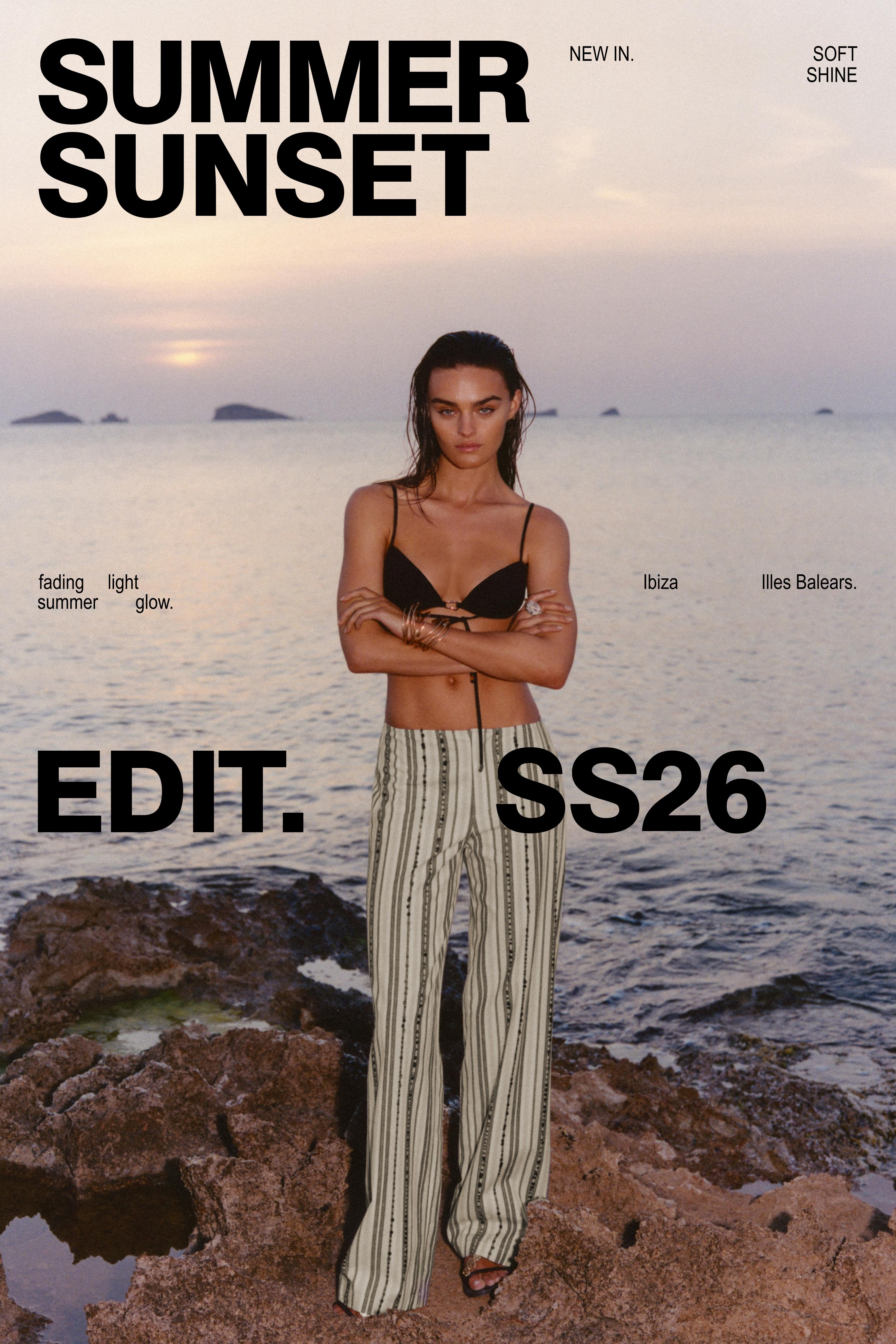Striped sequin trousers — Brown