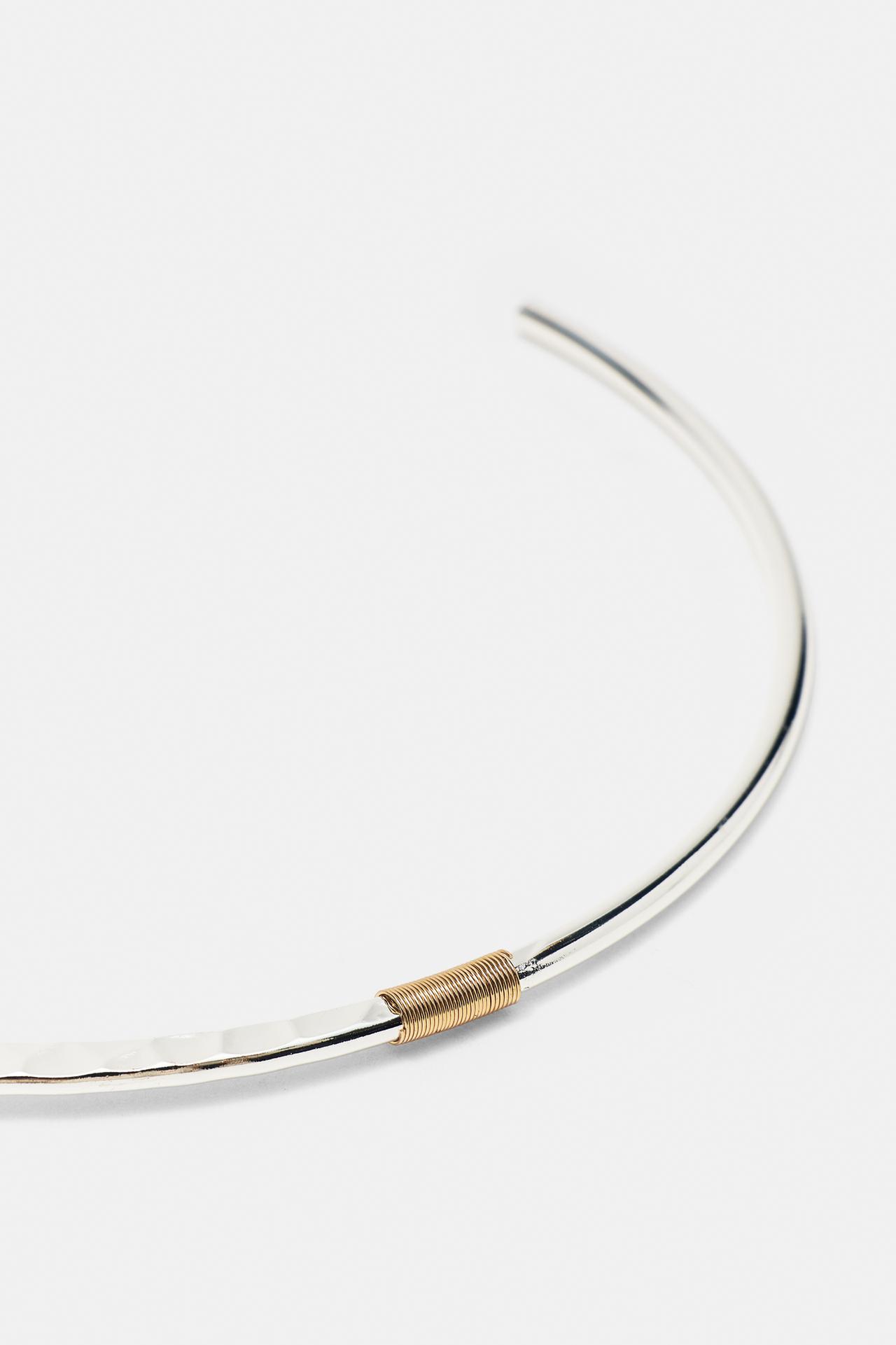 Contrast choker necklace — Silver