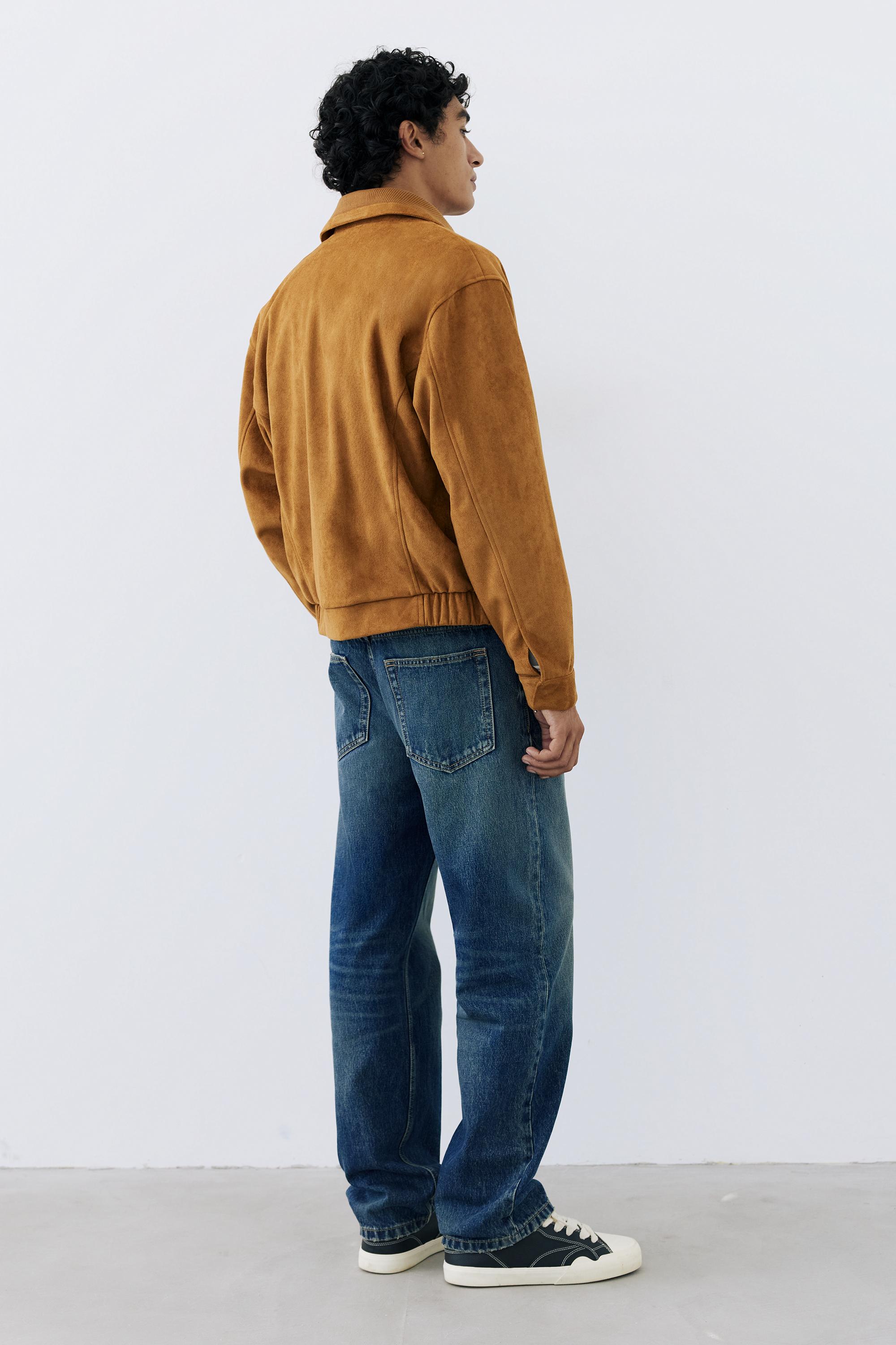 Faux suede jacket — Caramel