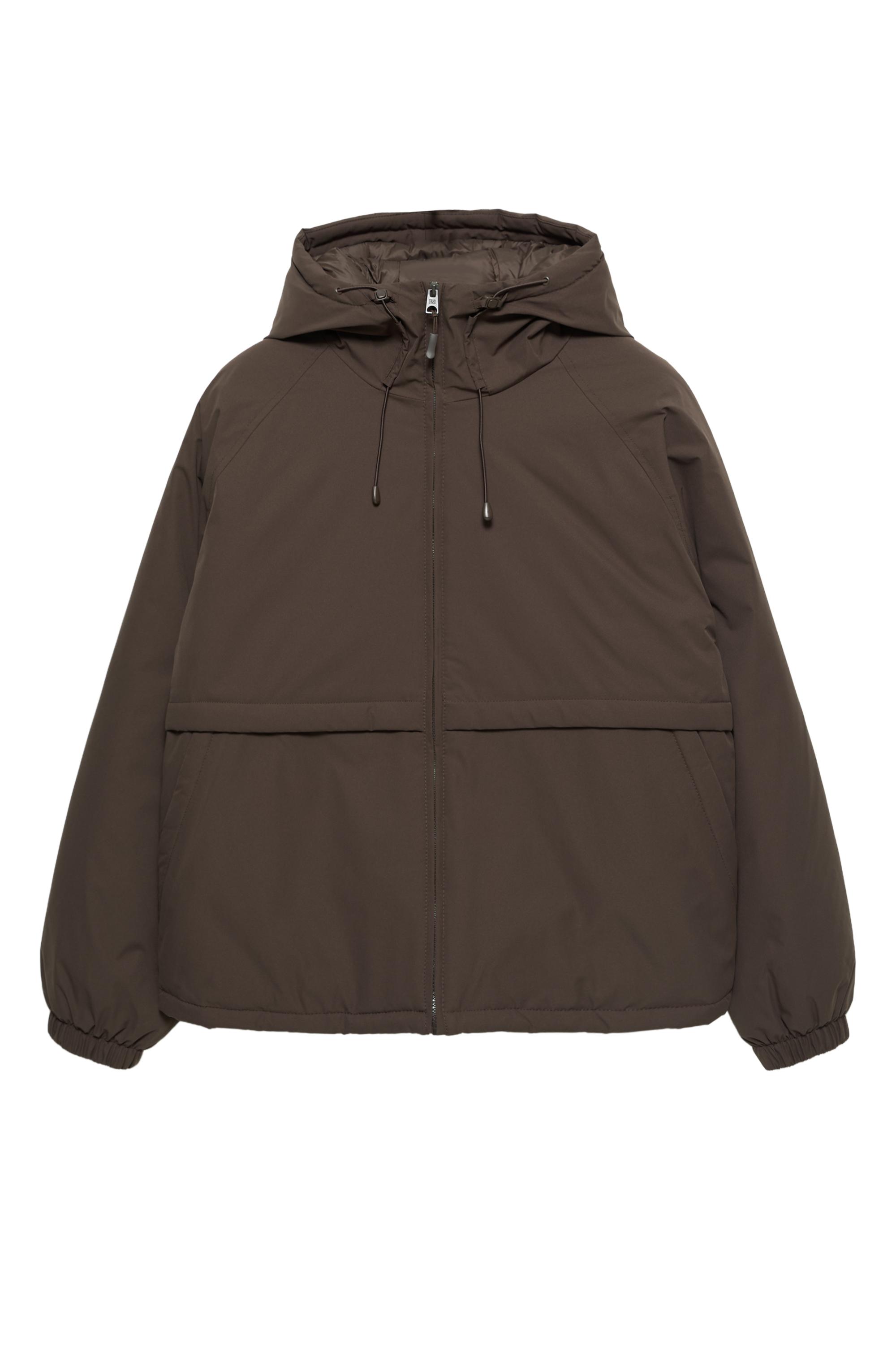 Dik yaka şişme mont