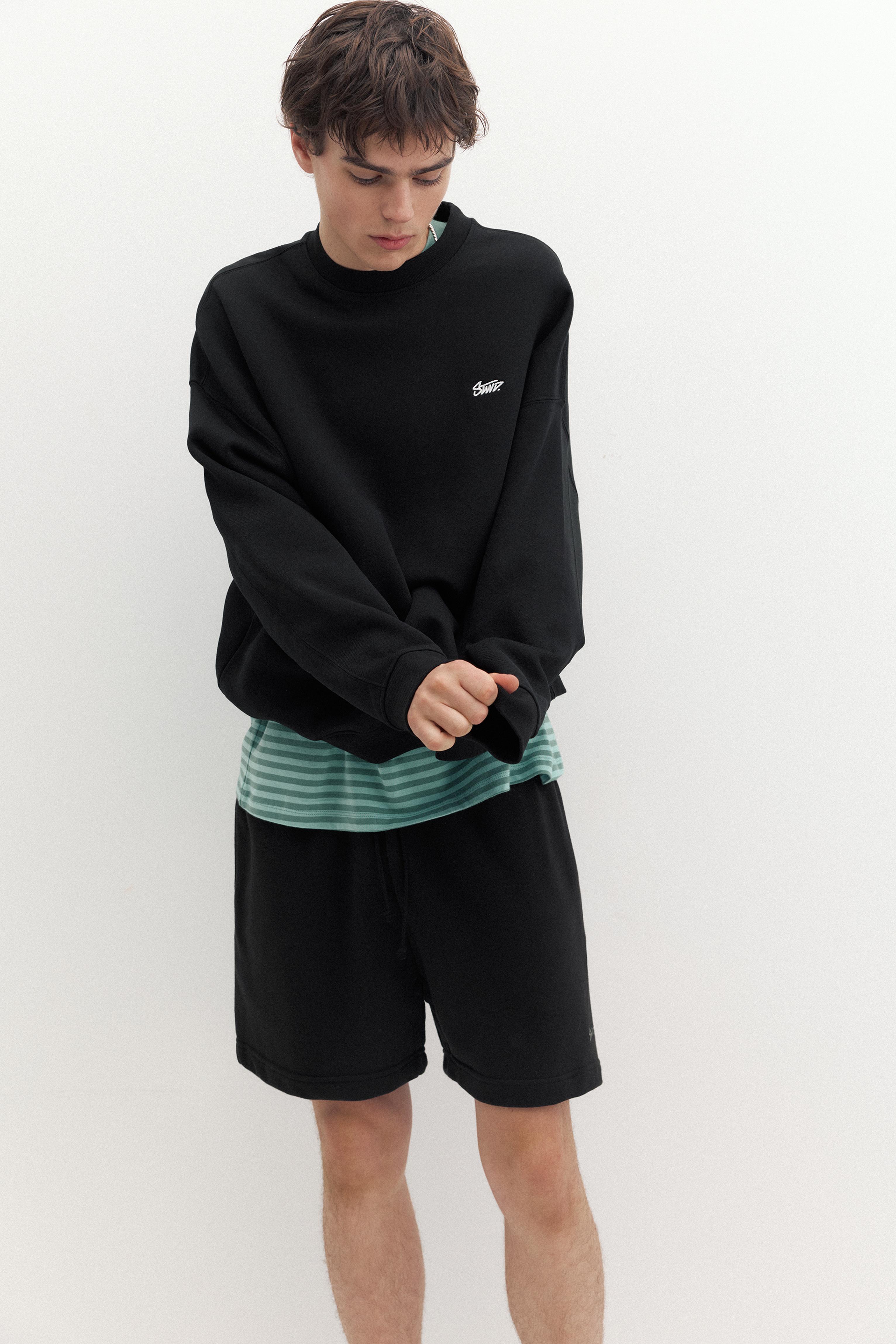 STWD jogger Bermuda shorts — Black