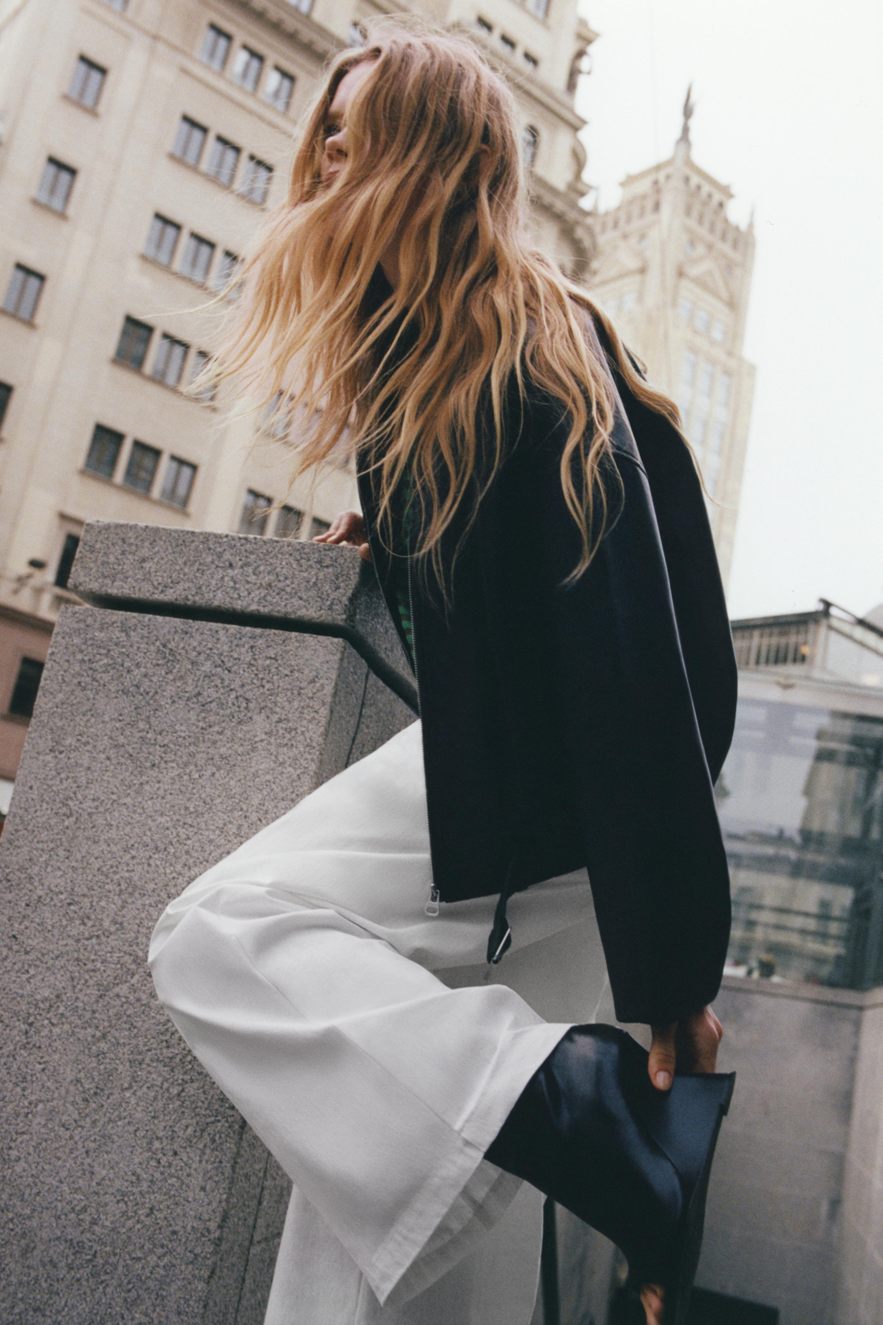 Double-dart white trousers — White